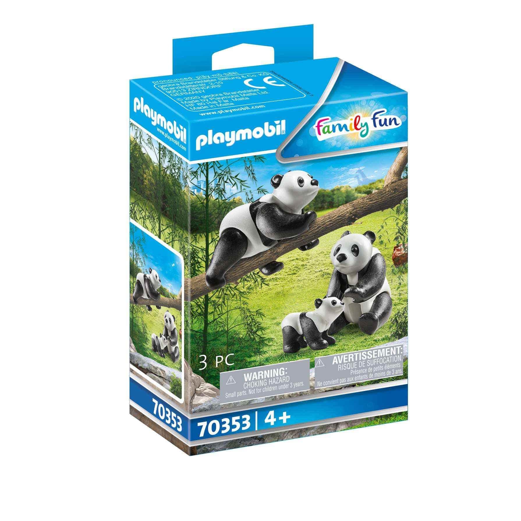 Playmobil 70353 Family Fun Pandas with Cub, Fun Imaginative Role-Play, PlaySets Suitable for Children Ages 4+