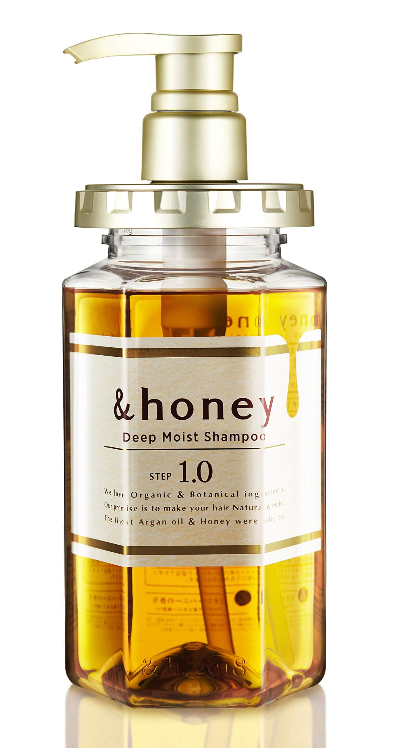 &honey Shampoo Deep Moist 1.0 Organic Hair and Scalp Care for Intense Cleansing and Hydration - Moisture-Enhancing Wash and Protection - Ideal for Straight, Curly, Curl, Frizzy, Kinky, Treated, Colore