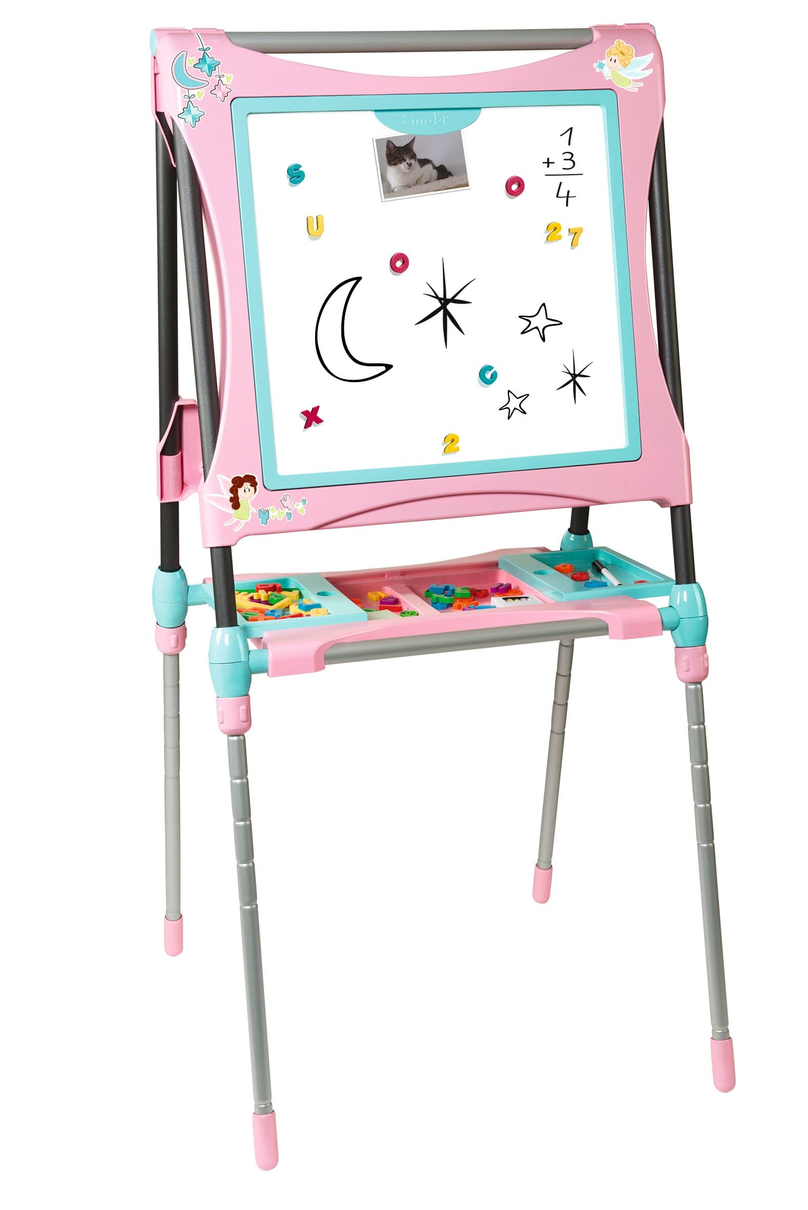 Smoby 410203 Height Adjustable Metal Easel EVOLUTIV Pink