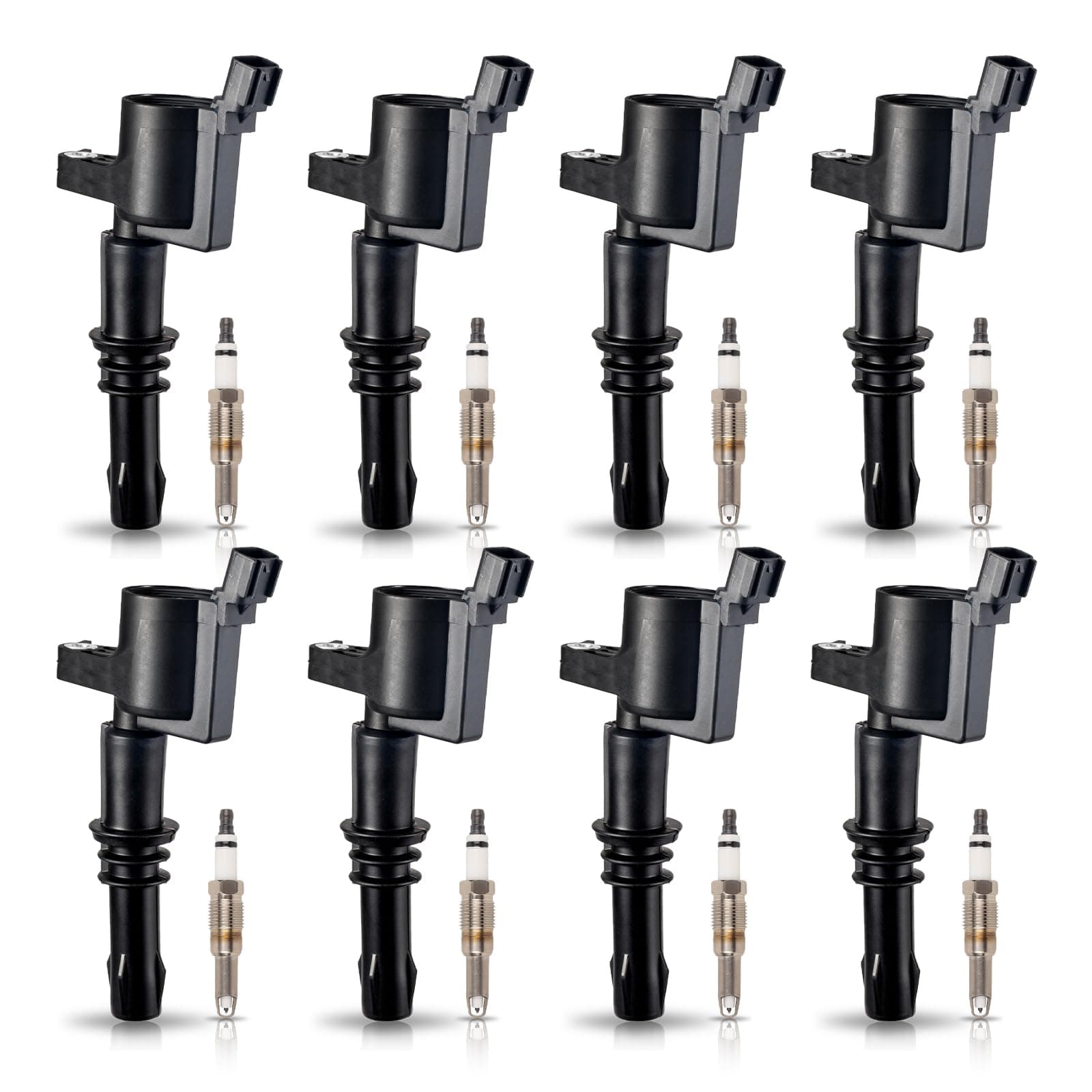ENA Set of 8 Spark Plugs and 8 Ignition Coils for 2005-2008 Ford F150 F-150 Expedition F-250 Super Duty F-350 Super Duty 5.4L V8