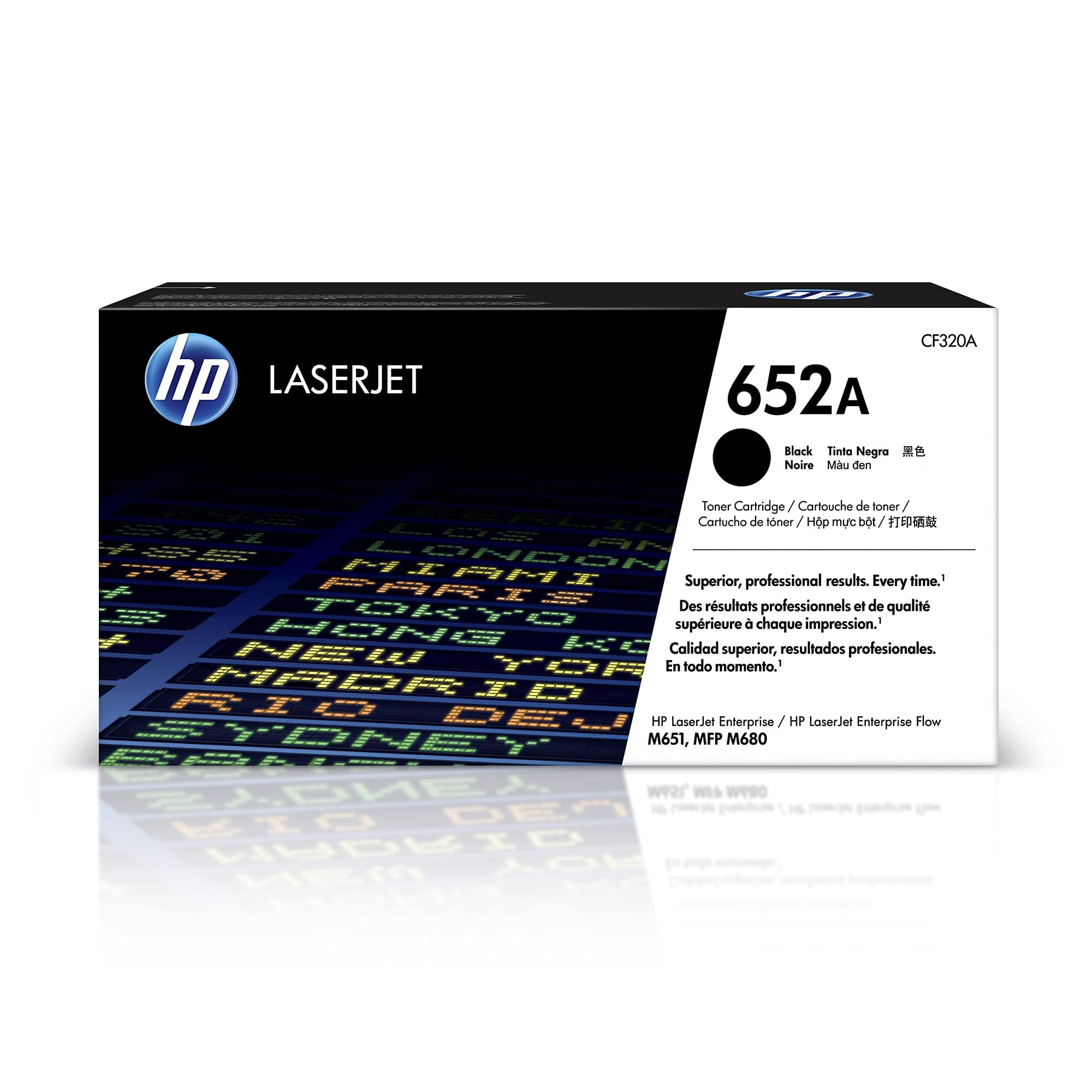 652A Black Toner Cartridge | Works Color LaserJet Enterprise M651, Color LaserJet Enterprise MFP M680 Series | CF320A