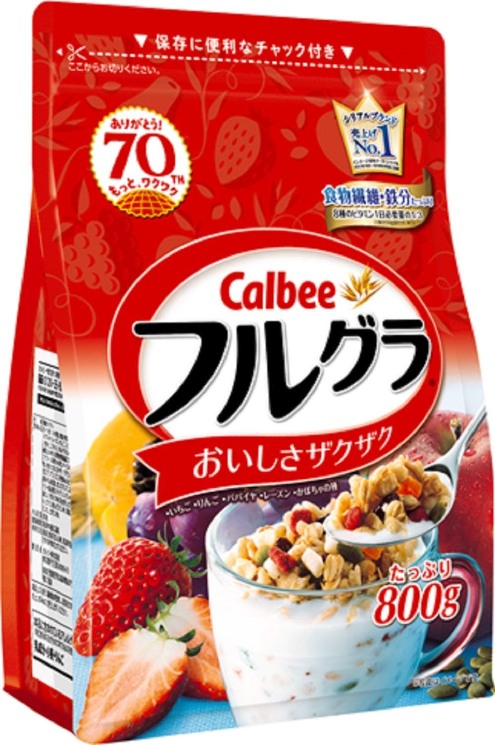 Calbee Fruit Granola 800g¡Á6bags by Calbee Japan