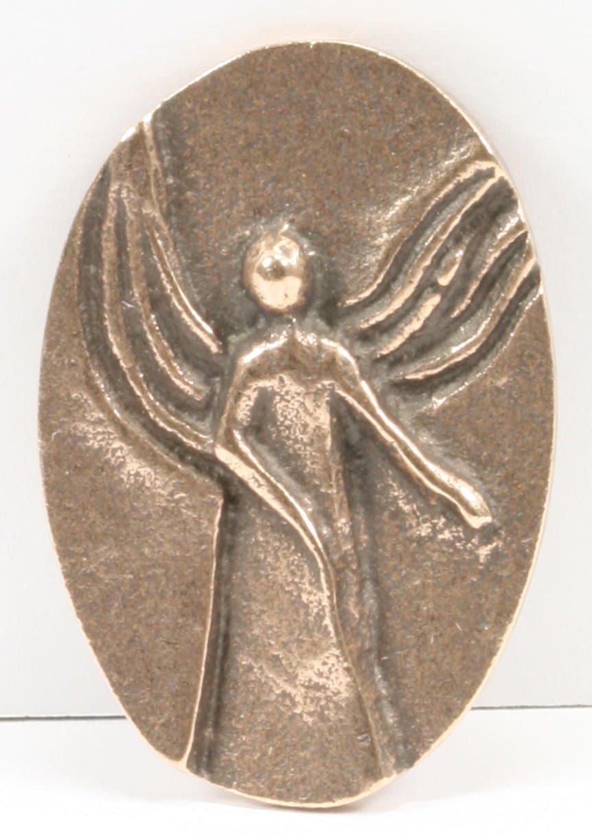'Worry Stone Bronze Angel Join You From The Abtei Maria Laach 801154/7