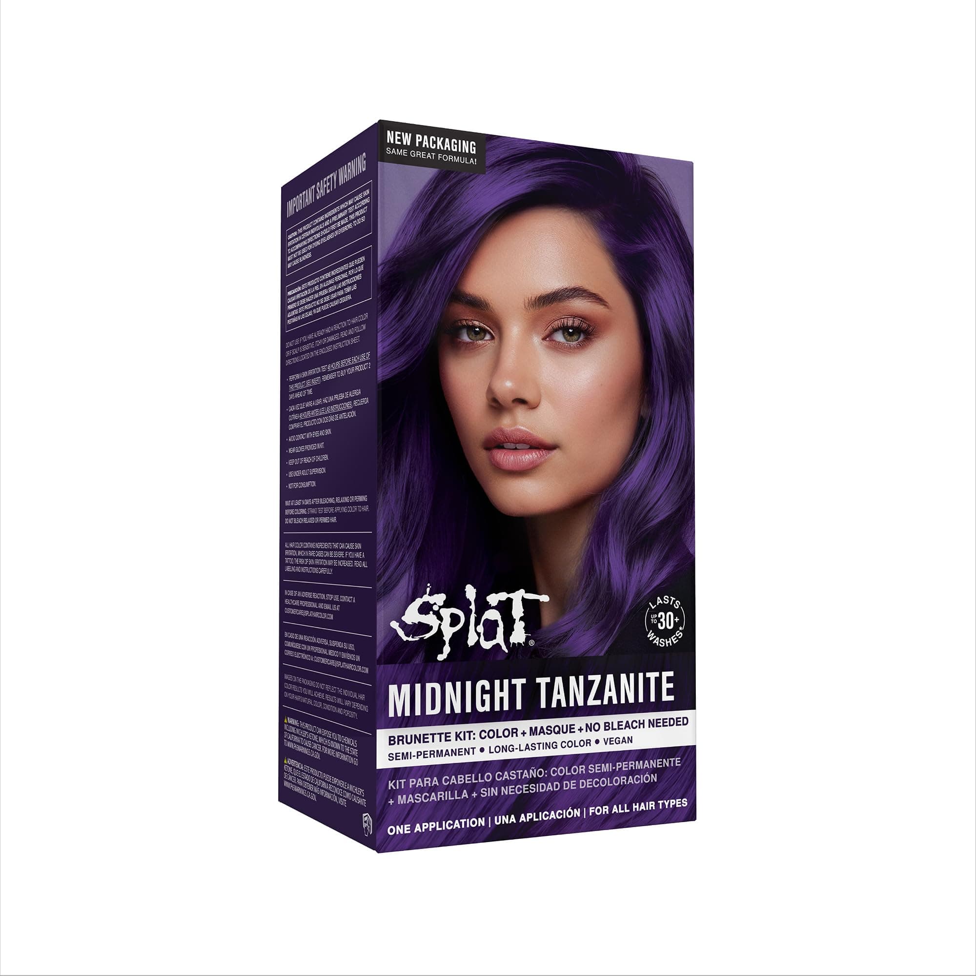 Midnight Tanzanite Complete Kit Complete Purple Hair Dye Semi-Permanent Long Lasting Vegan and Cruelty-Free