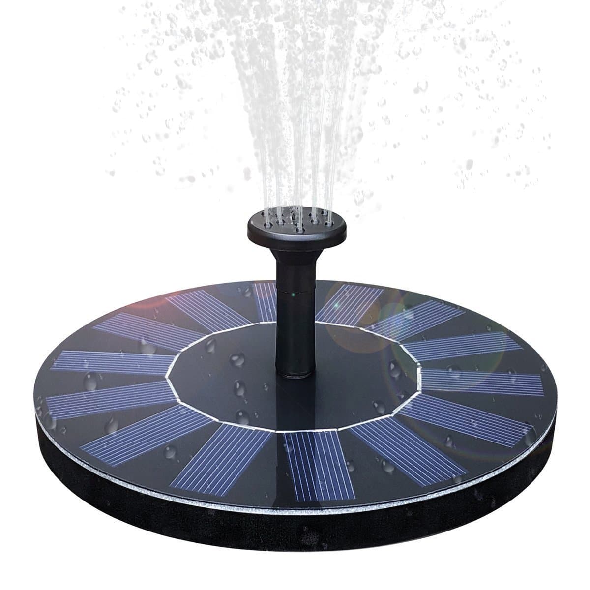 SVWSUN Solar Birdbath Fountain,1.4W Solar Panel Kit Water Pump Solar Powered Floating Fountain Kit Solar Water Fountain for Bird Bath Pond, Pool and Garden Decoration