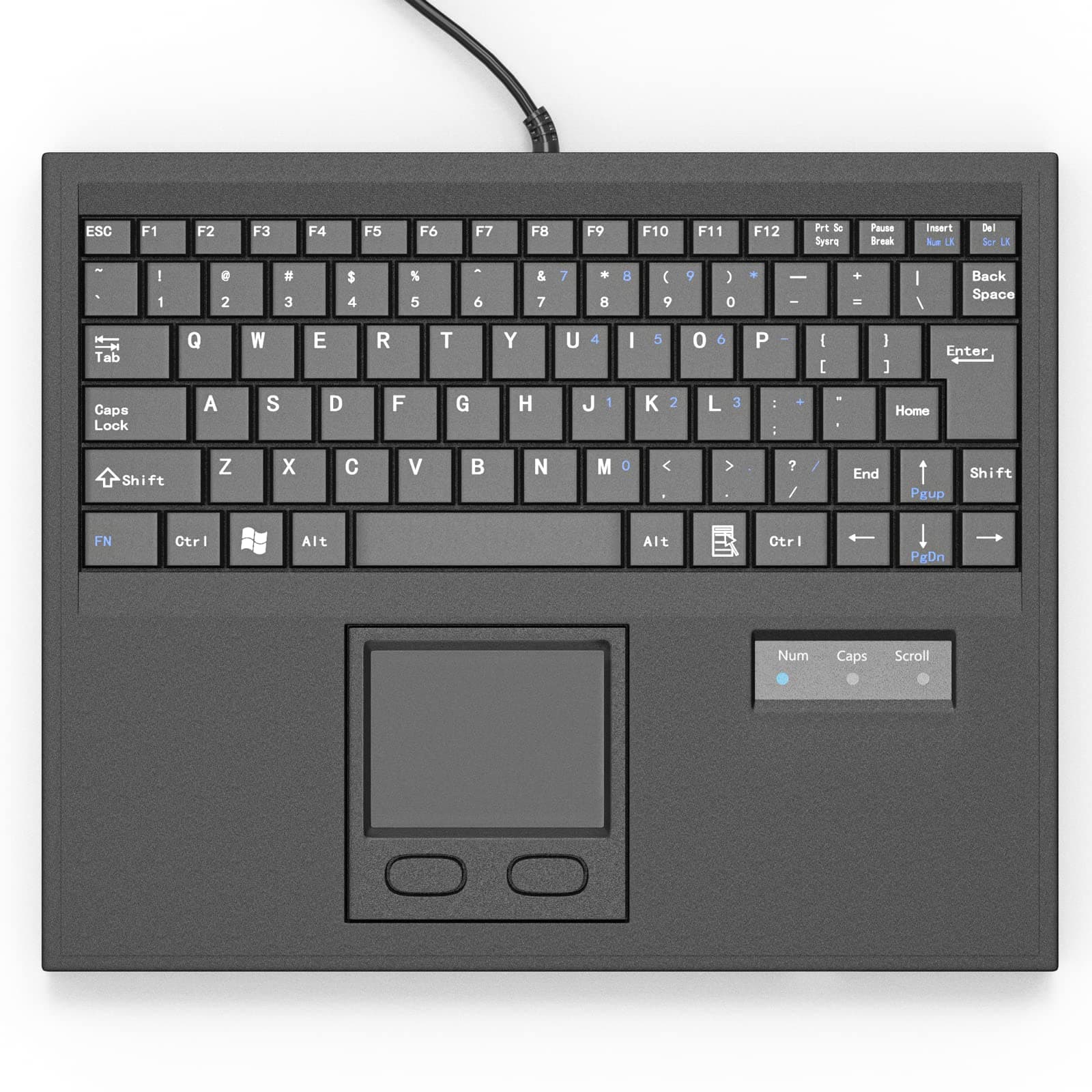 E-SDS Waterproof Industrial Machine Keyboard with Touchpad Mini Portable Wired Keyboard with USB Interface (84keys USB Port)