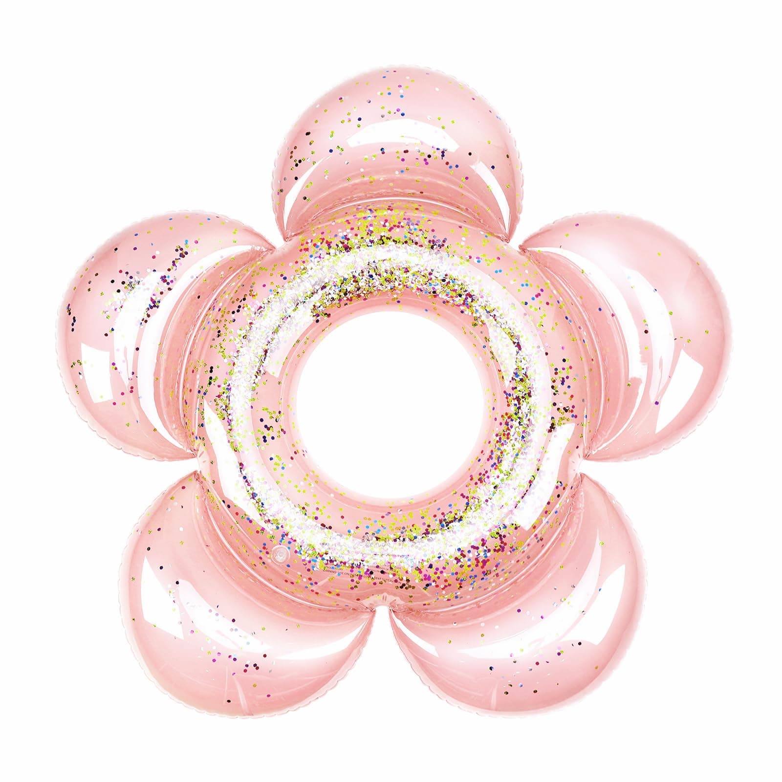 Pool Floats, Large Pink Floats for Adults, Inflatable Floatie Loungers wih Glitter, Bachelorette Fun Decor, Swim Tube River Lake Wedding Bride Engagement Party Decor Toy Raft