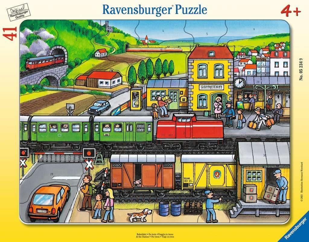 Ravensburger Children's Puzzle - 05234 Train Ride - 30-48 Pieces Frame Puzzle for Children from 4 Years