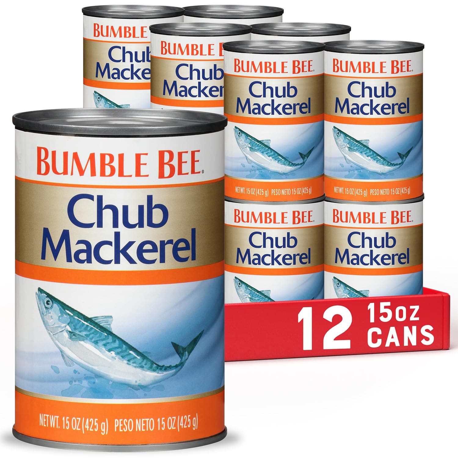 Bumble Bee Chub Mackerel, 15 Ounce Cans, 12 Count