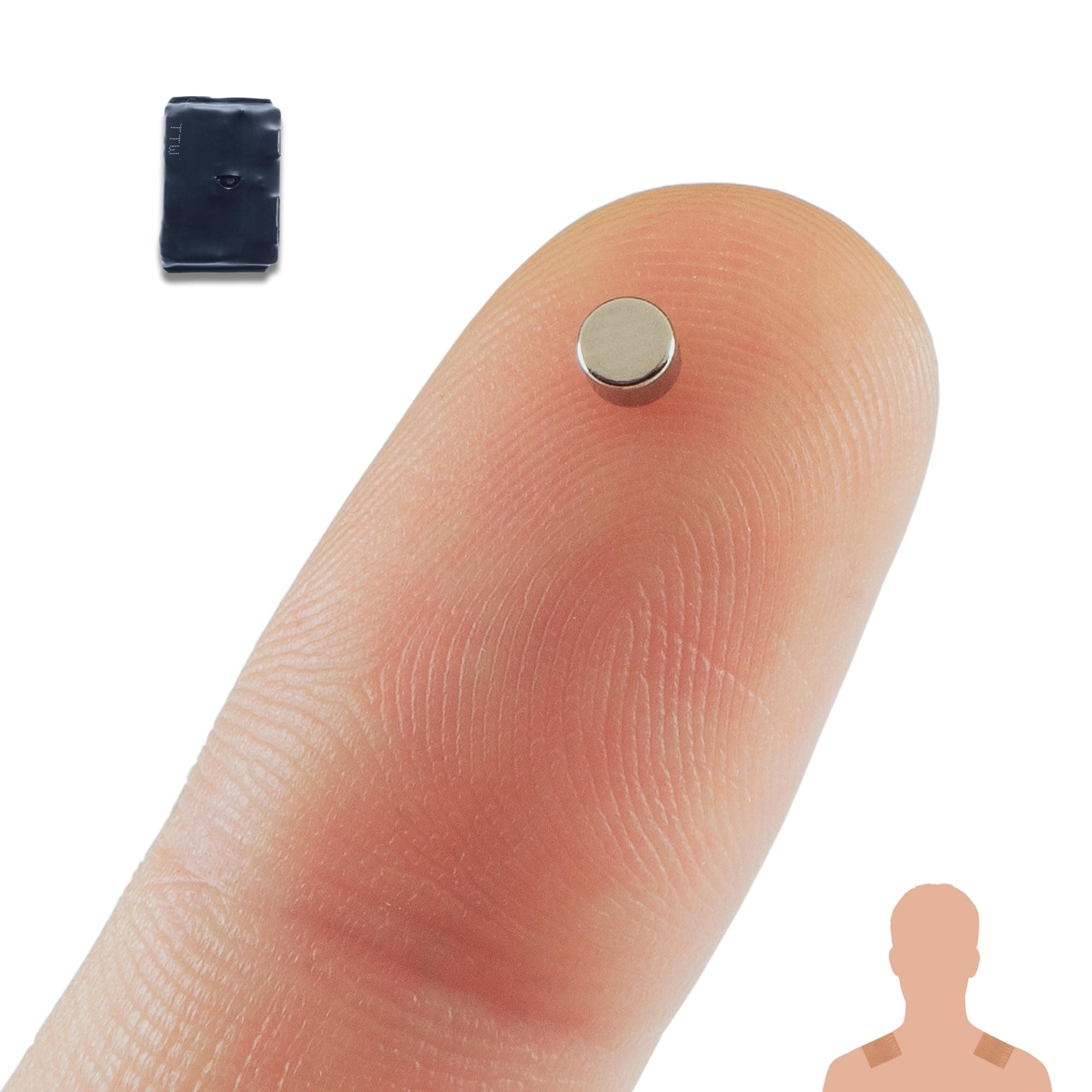 PingaOculto Spy Earpiece GSM Wireless Earphones Invisible Hidden Mini Headset Exam SIM Card Microphone Adhesive Strips - Secret Earphone Micro Listening in Ear Cheating (Spy Earpiece Nano Piece GSM)