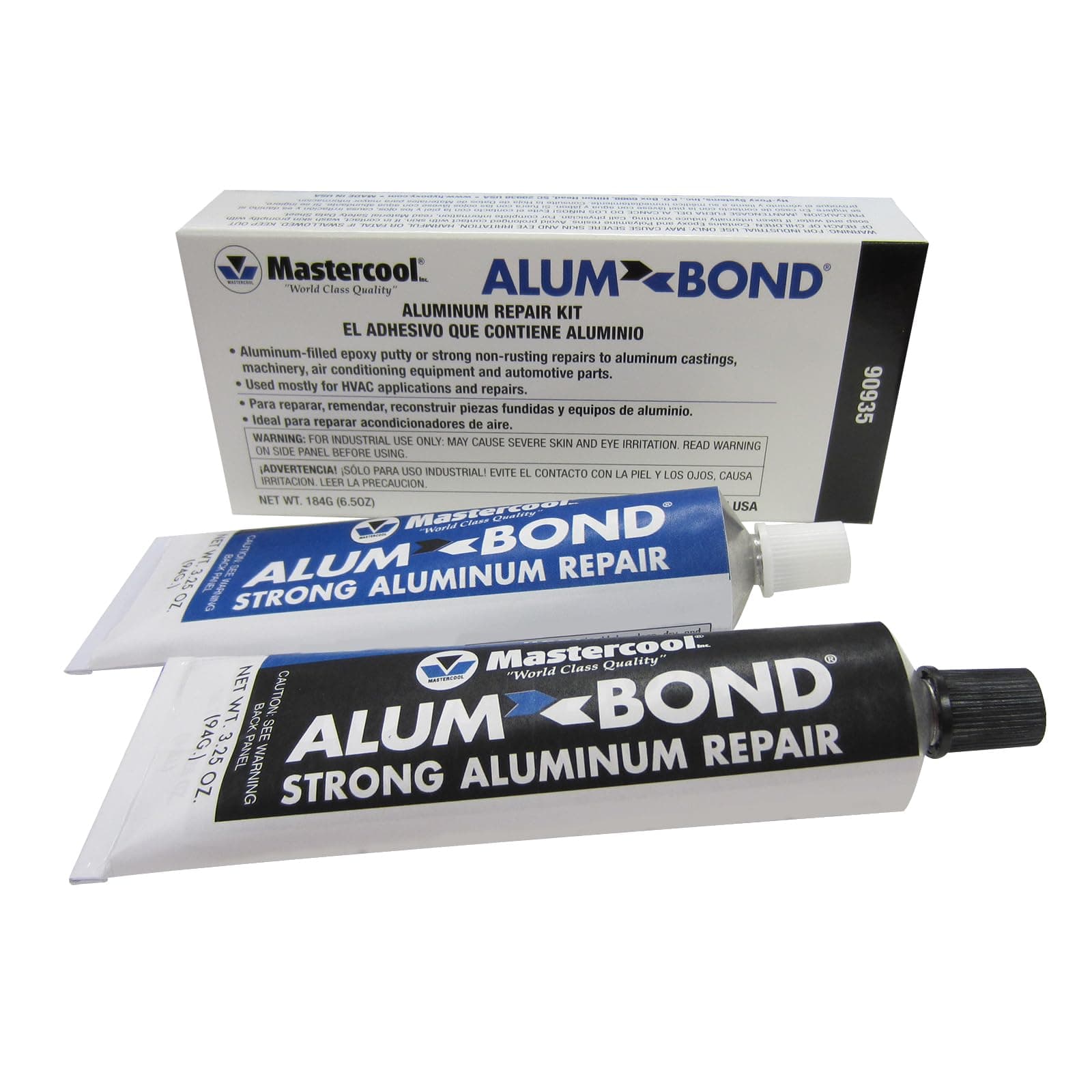 90935 Alum Bond Aluminum Repair Compound – High-Strength Aluminum-Filled Epoxy for Castings, Radiators, Tanks & Engine Components – Machinable Metal Repair Solution