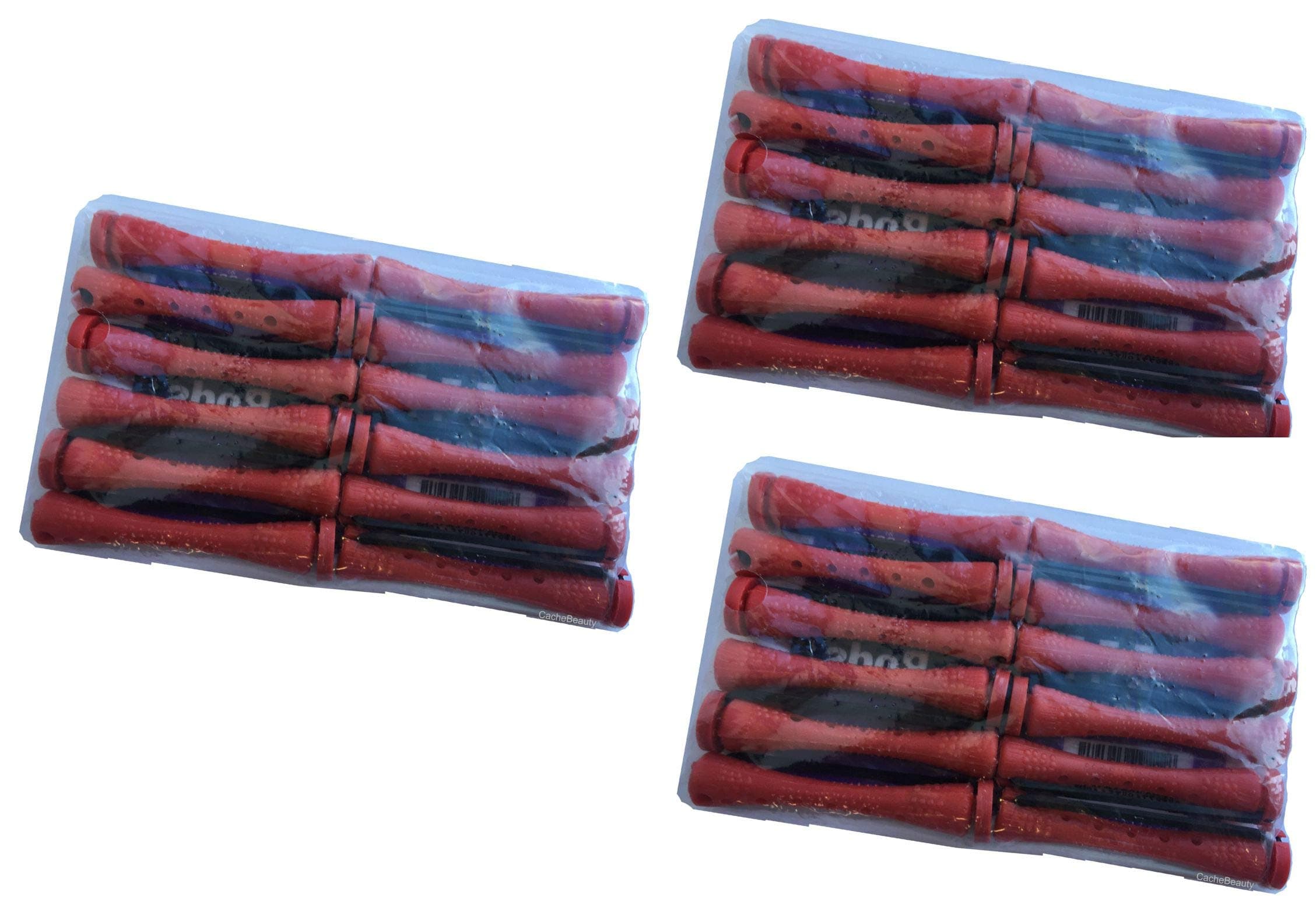 Permanent Wave Rods Concave Midget Red - One Dozen (3 pack)