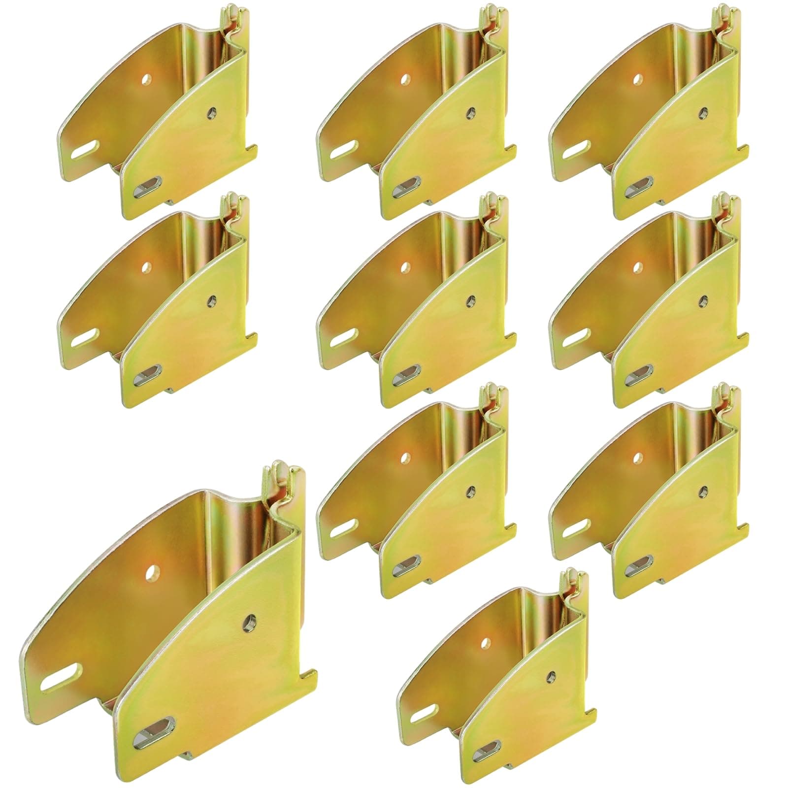 Eapele E-Track Wood Beam End Socket Accessories, Zinc-Coated Steel, Fit with 2x4 2x6, Add Removable Load Lock Bars to E-Track Cargo Area (10pcs)