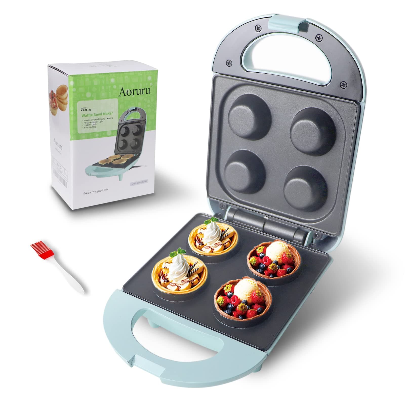 Mini Waffle Bowl Maker 4 Belgium Waffle Bowls