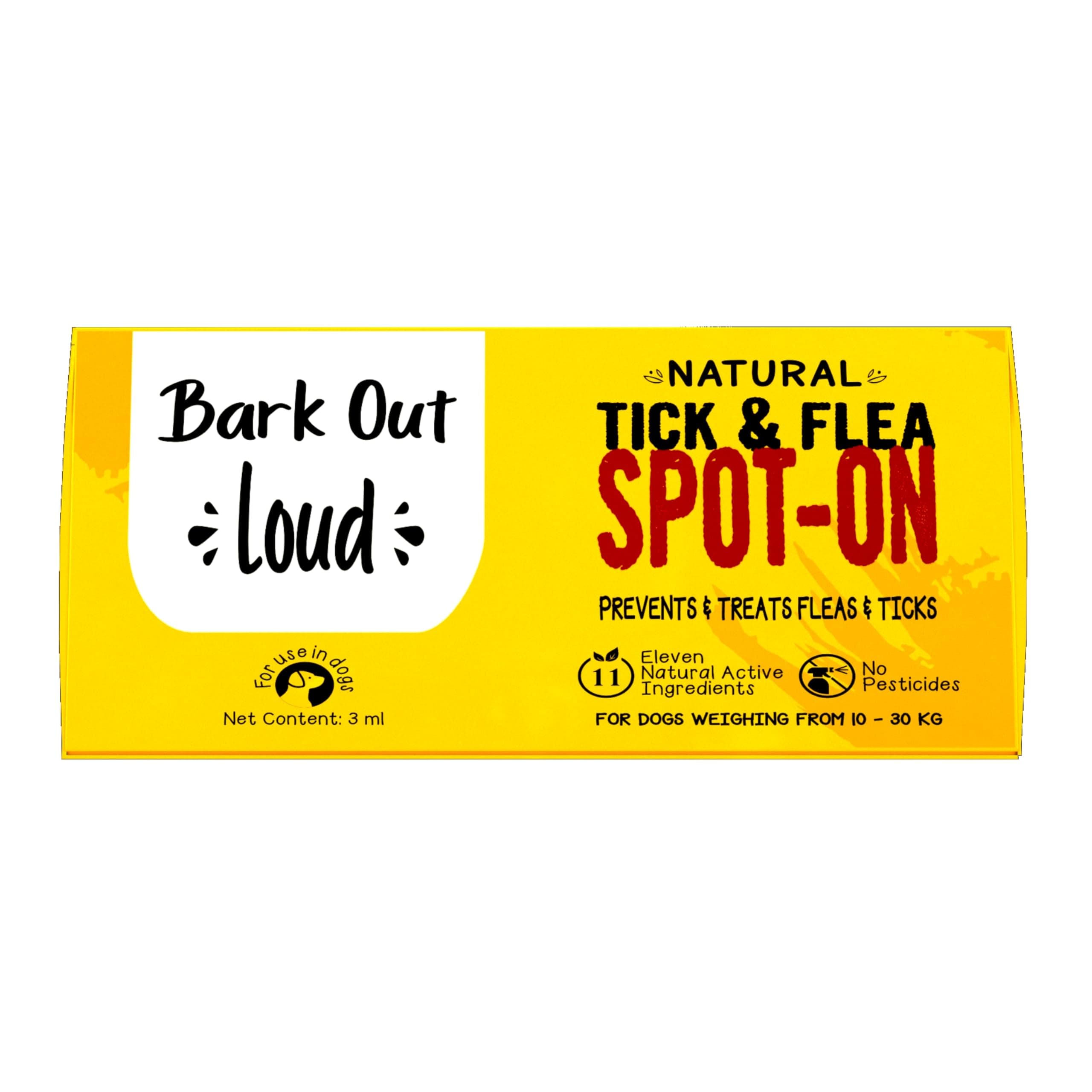 Bark Out Loud, Vivaldis – Natural Spot On | Preventive Treatment for Fleas & Ticks | Enriched with 11 Essential Oils | Gentle on Skin, ensures Healthy Coat Dogs & Cat 1.5/3 /5 ml (3ml 10-30kg)