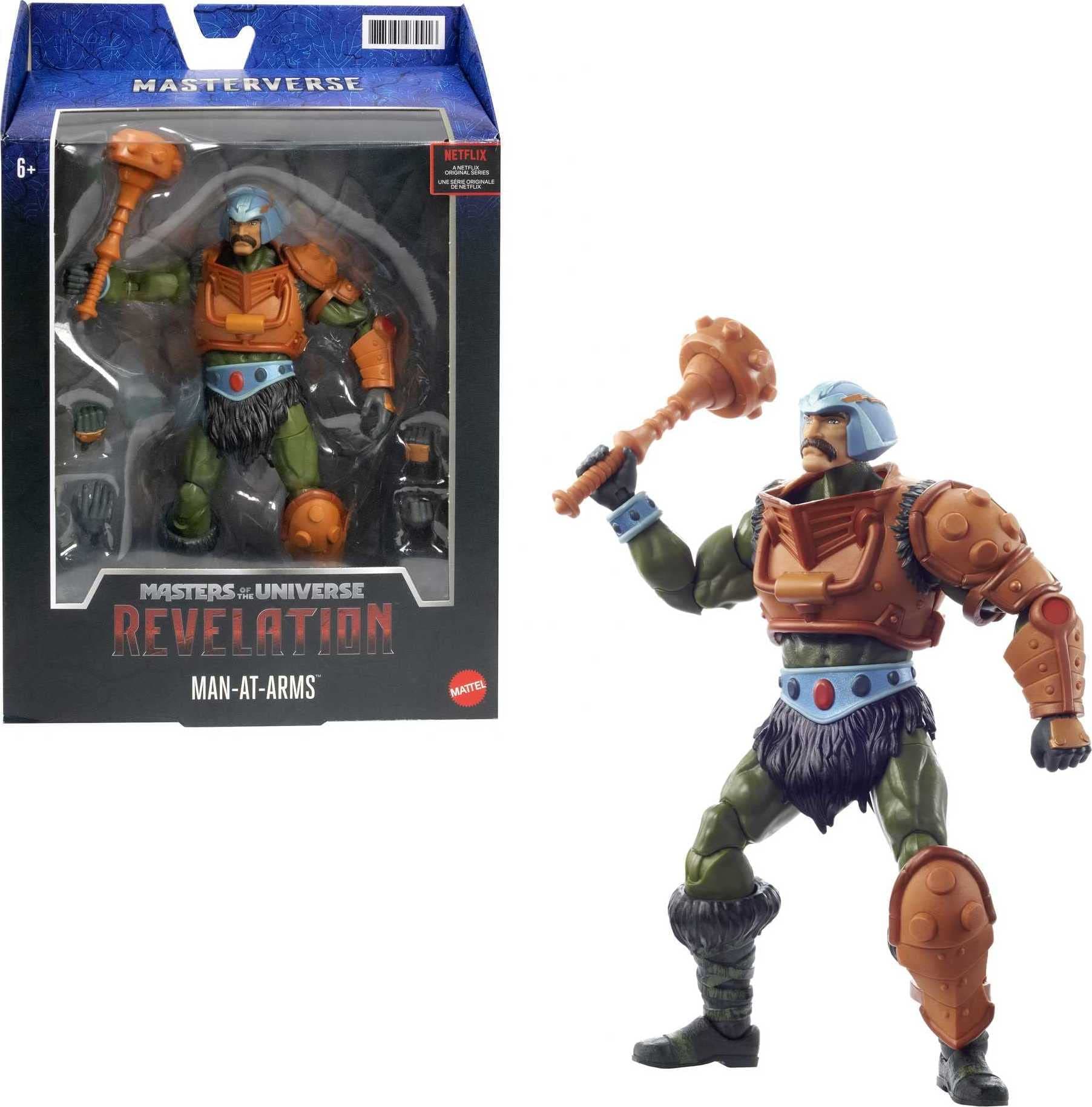 Masters of The Universe Masterverse Collection, Revelation Man-at-Arms 7-in Motu Battle Figure for Storytelling Play and Display, Gift for Kids Age 6 and Older and Adult Collectors,GYV13