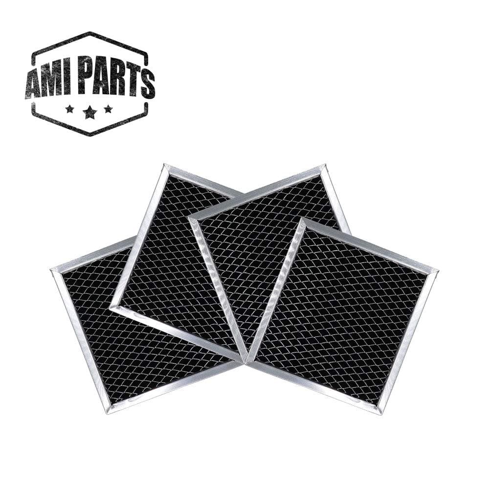 AMI PARTS 8206230A Charcoal Filter (5.35” x 5.1”) Replacement Part Carbon Filters Compatible with Whirlpool Maytag Microwave(4pcs)