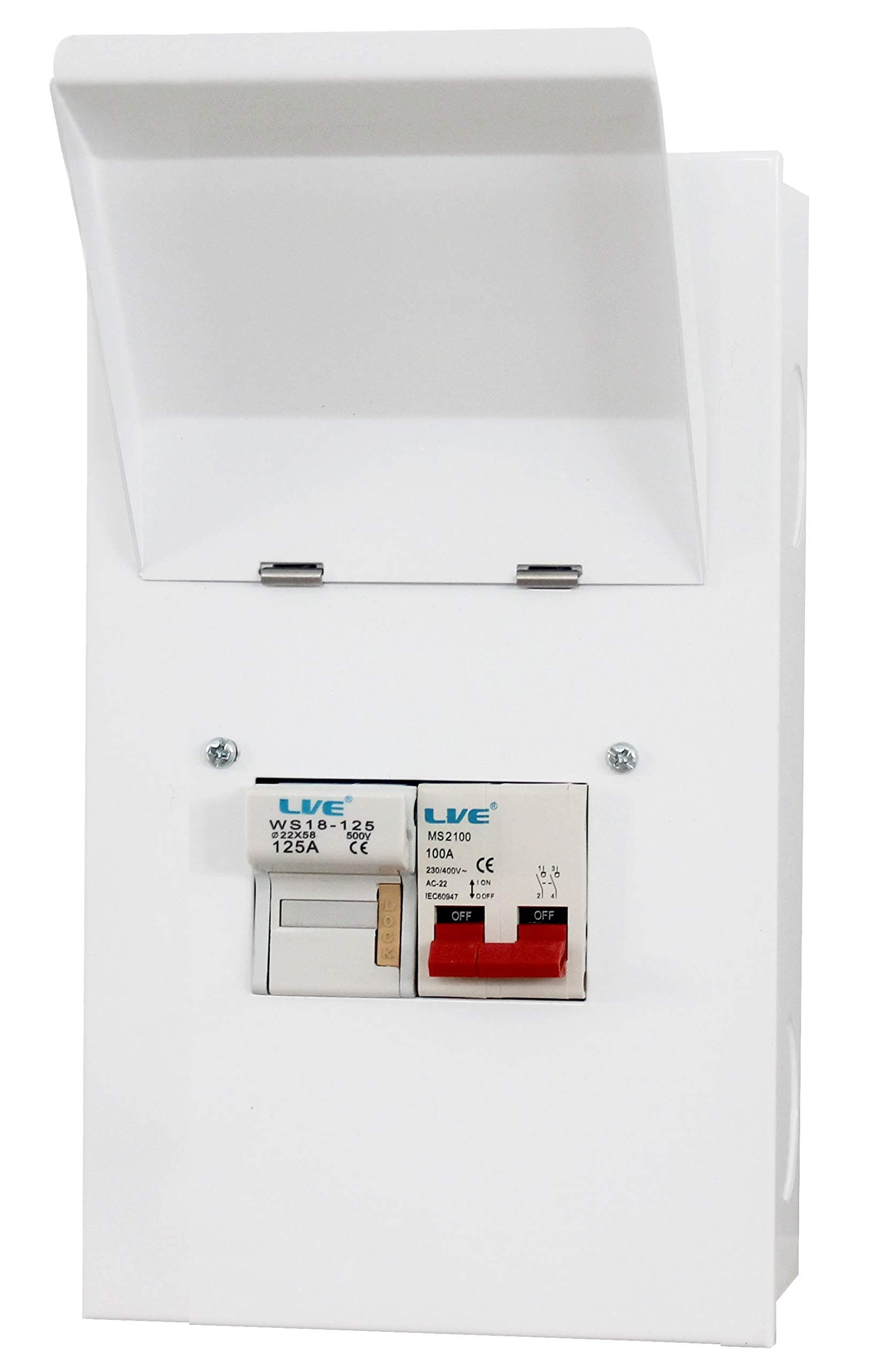 Live MCFS100 Fused Isolator Switch SP&N 100 Amp Single Phase