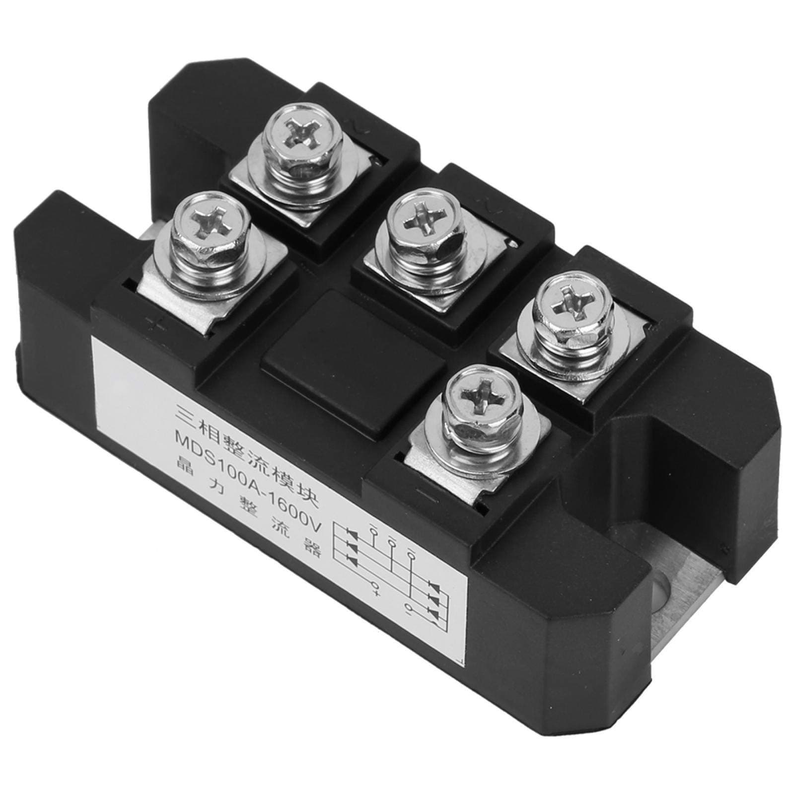 1600V 100A Three Phase Full Wave Diode Module 5 Terminals Bridge Rectifier High Reliability Solid for PWM Inverter Electric Current Input
