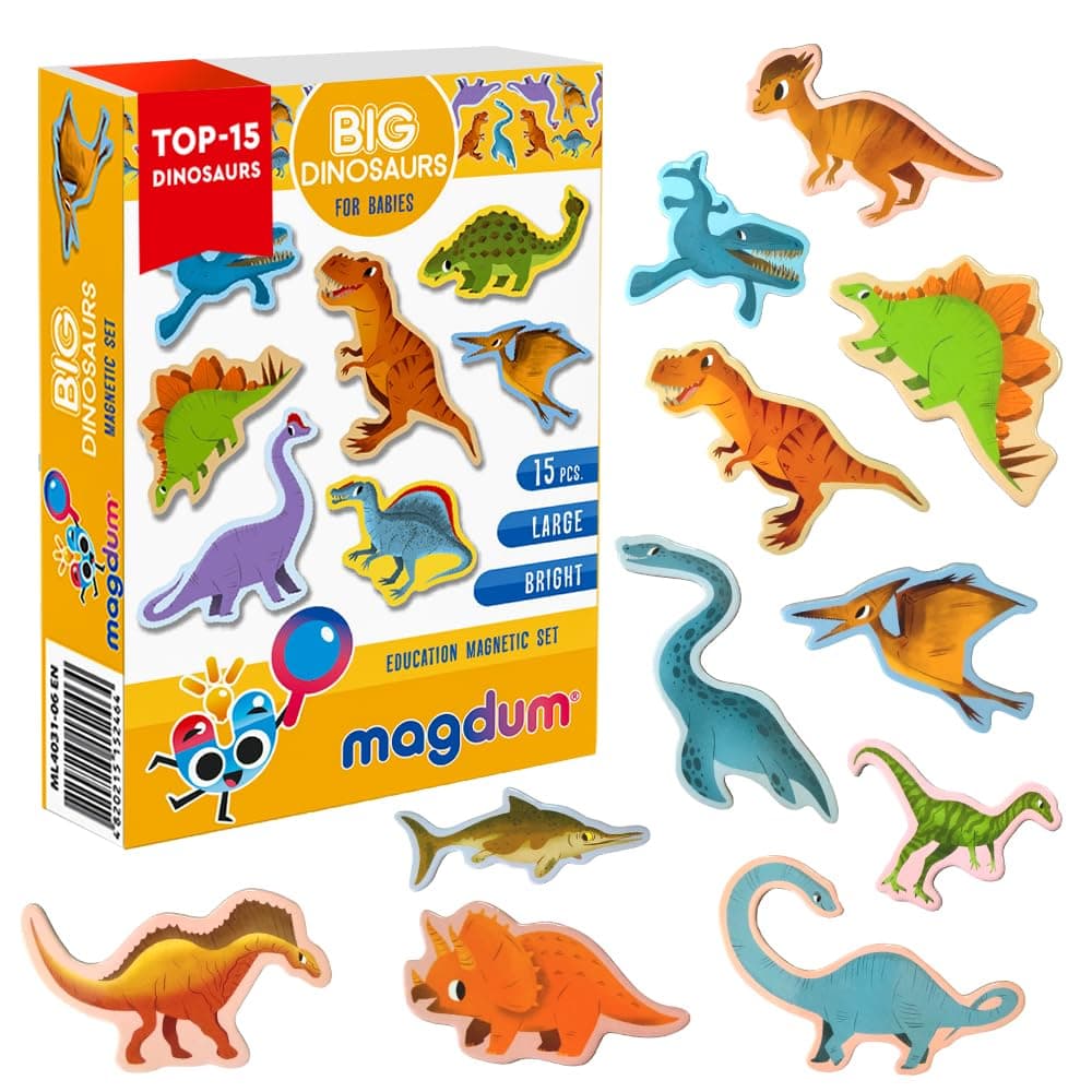 15 Fridge Magnets for Toddlers - Dinosaurs