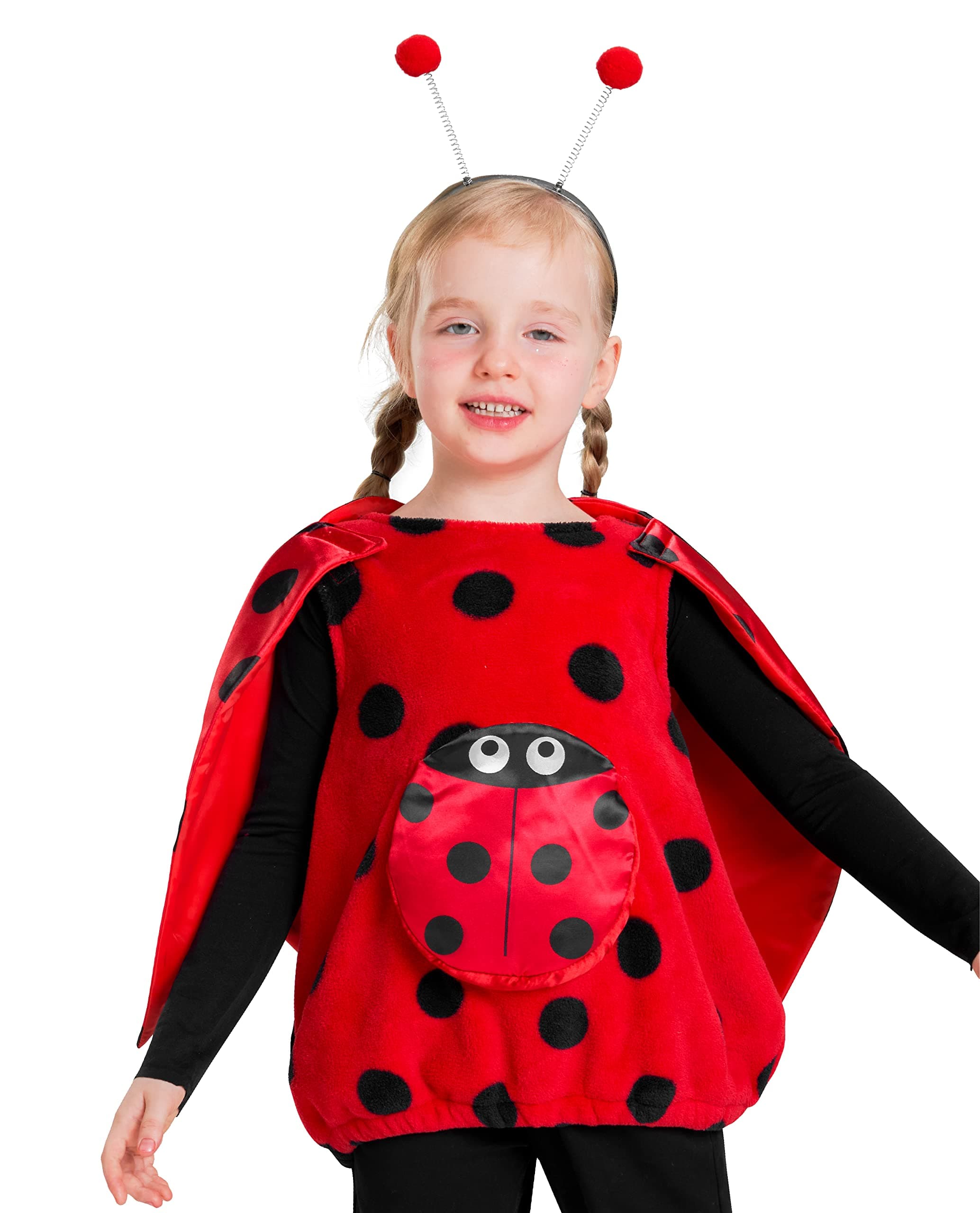 Ladybug Costume Ballerina Beetle Wings Fancy Dress up Outfit Ladybird Suit