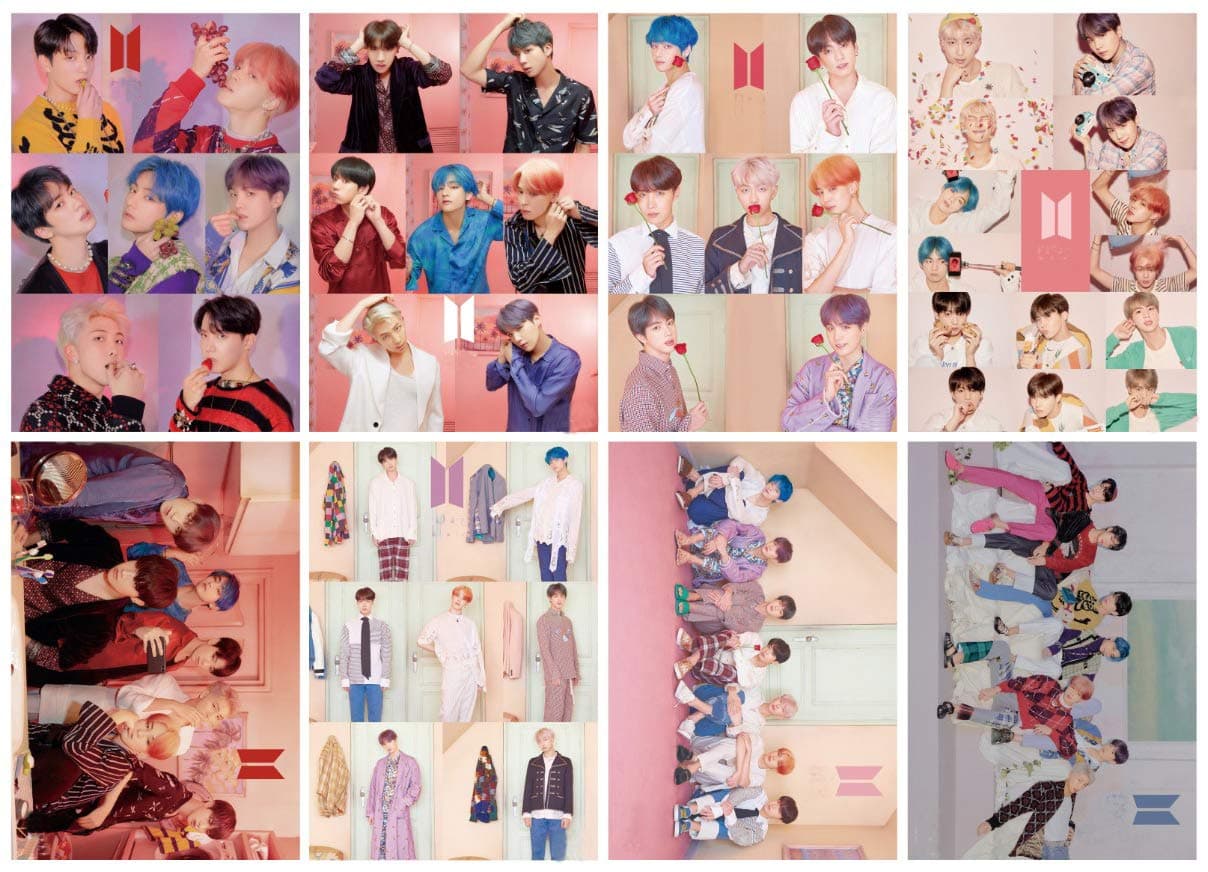 8Pcs Map of The Soul: Persona Poster Set for A.R.M.Y (16.4 x 11.3 in)