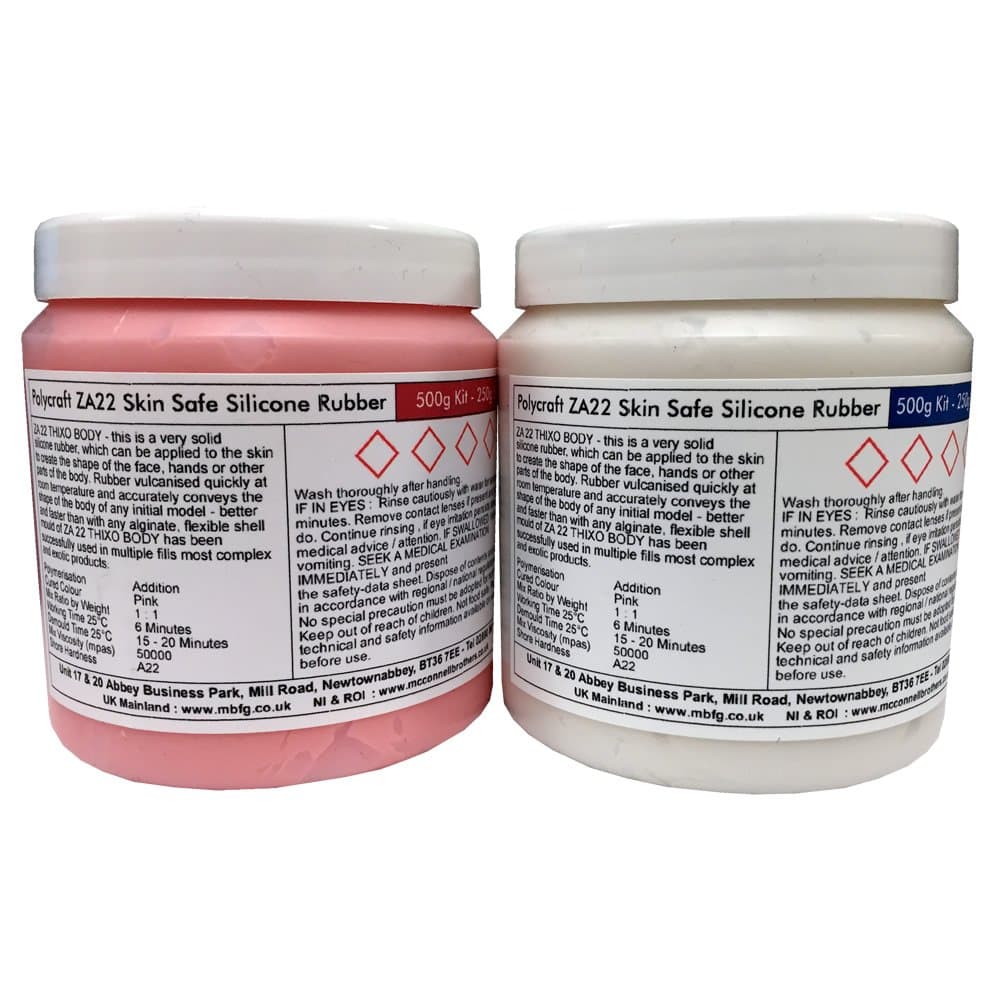 Polycraft ZA22 Thixo Body RTV Skin Safe Addition Cure Mould Making Silicone Rubber - 500g Kit