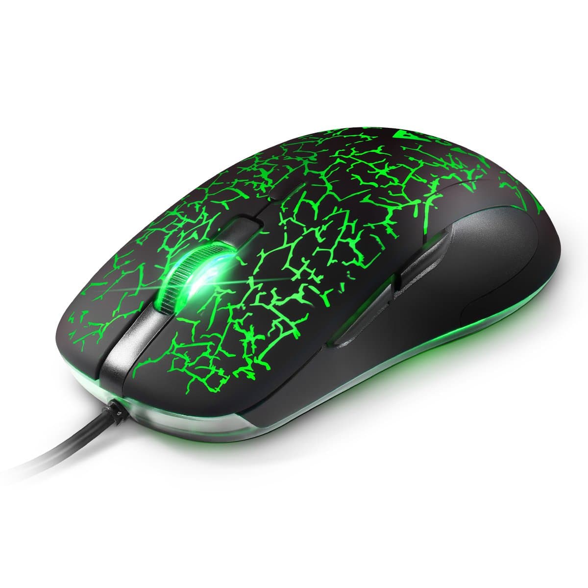 ACEPHA M998 6-Button USB Mouse Wired 4 Adjustable DPI Optical Gaming Mouse with 3 Color LED Lights Compatible with PC, Laptop and Desktop