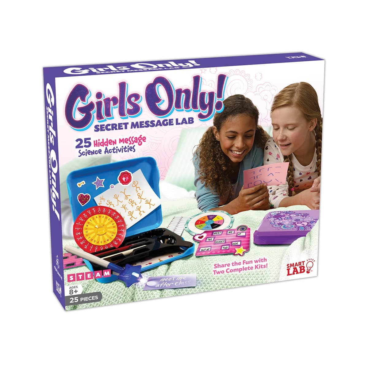 SMARTLAB Toys Girls Only! Secret Message Lab with 25 Hidden Message Science Activities