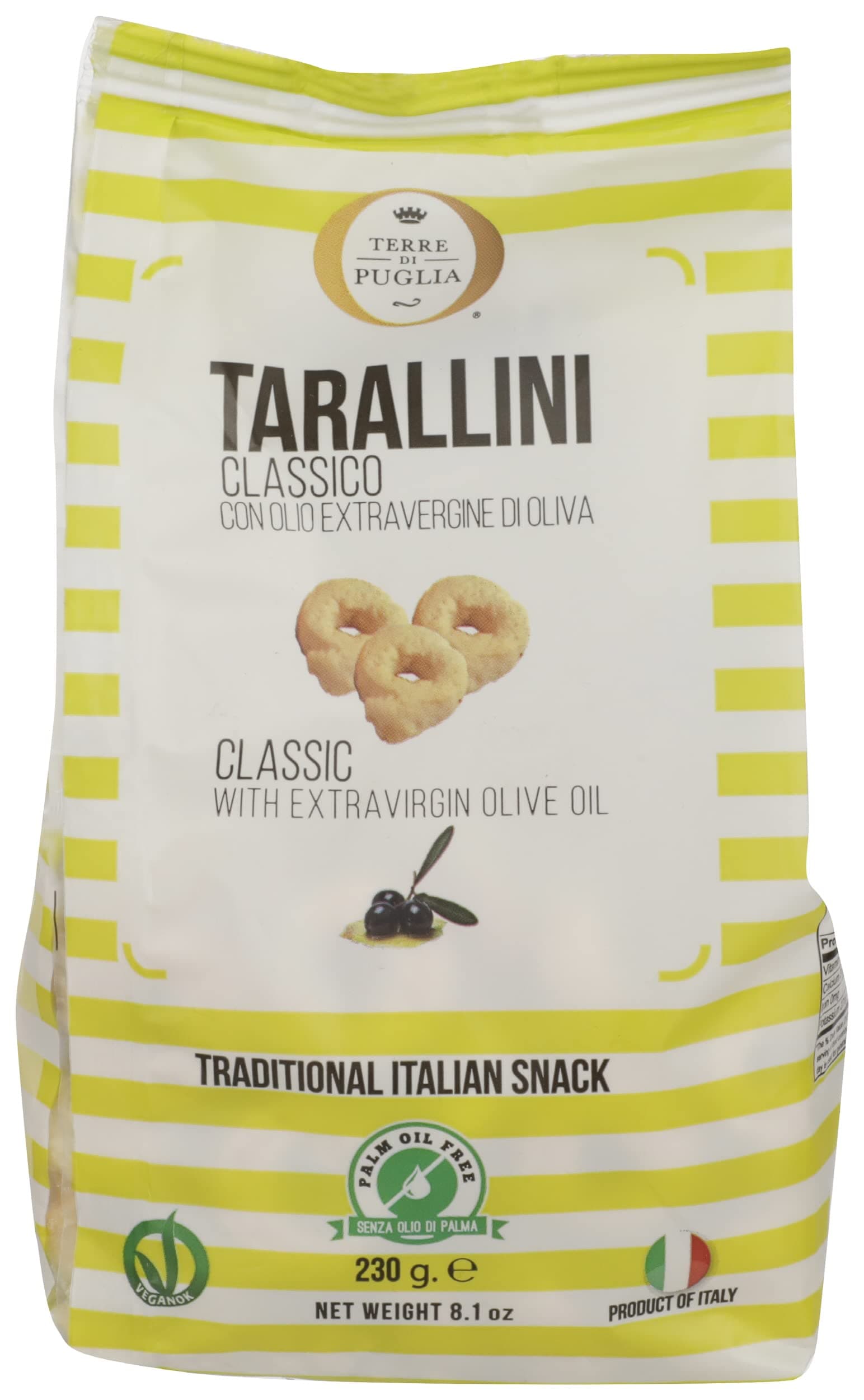 TERRE DI PUGLIA Classic Tarallini From Apulia, 8.1 OZ