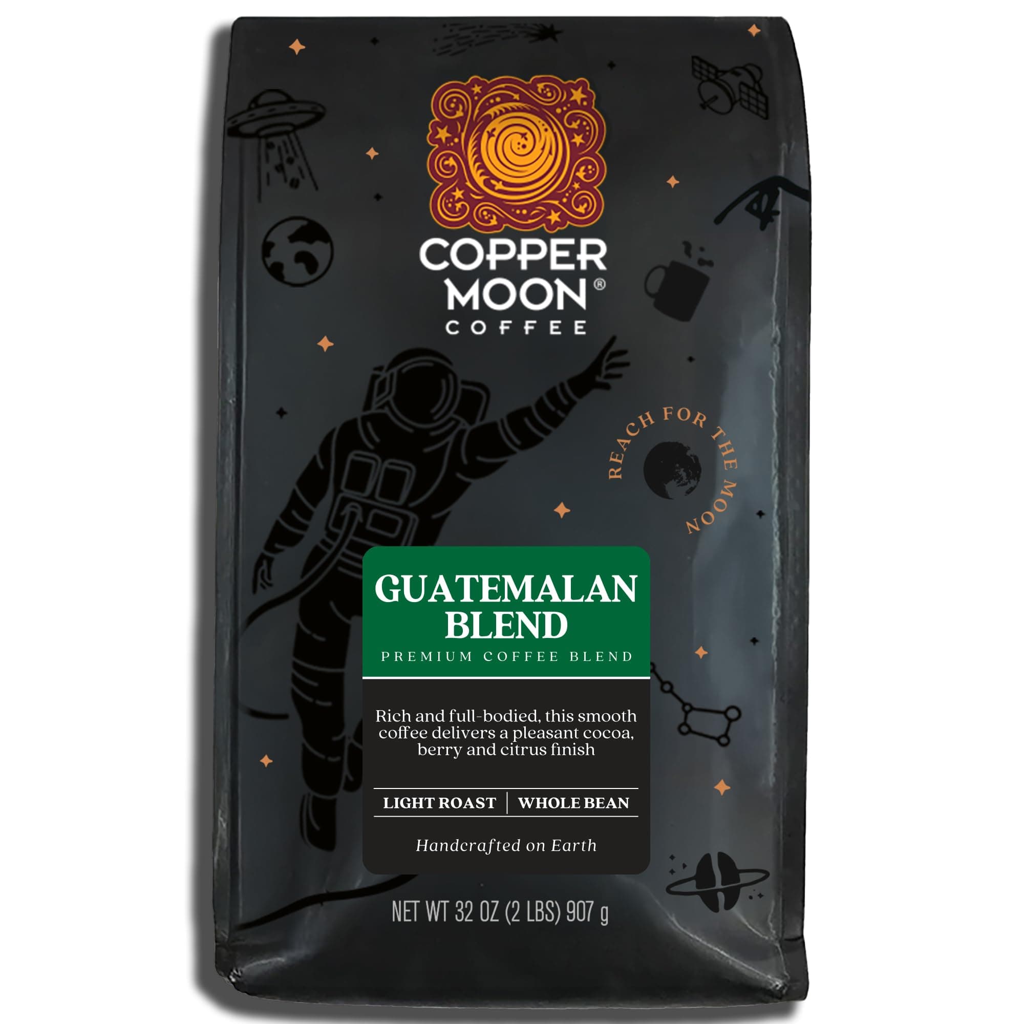 Guatemalan Antigua Blend, Whole Bean Coffee, 2 Pound Bag, Light Roast Coffee from Guatemala, Rich, Smooth, and Mild, with A Nutty Finish