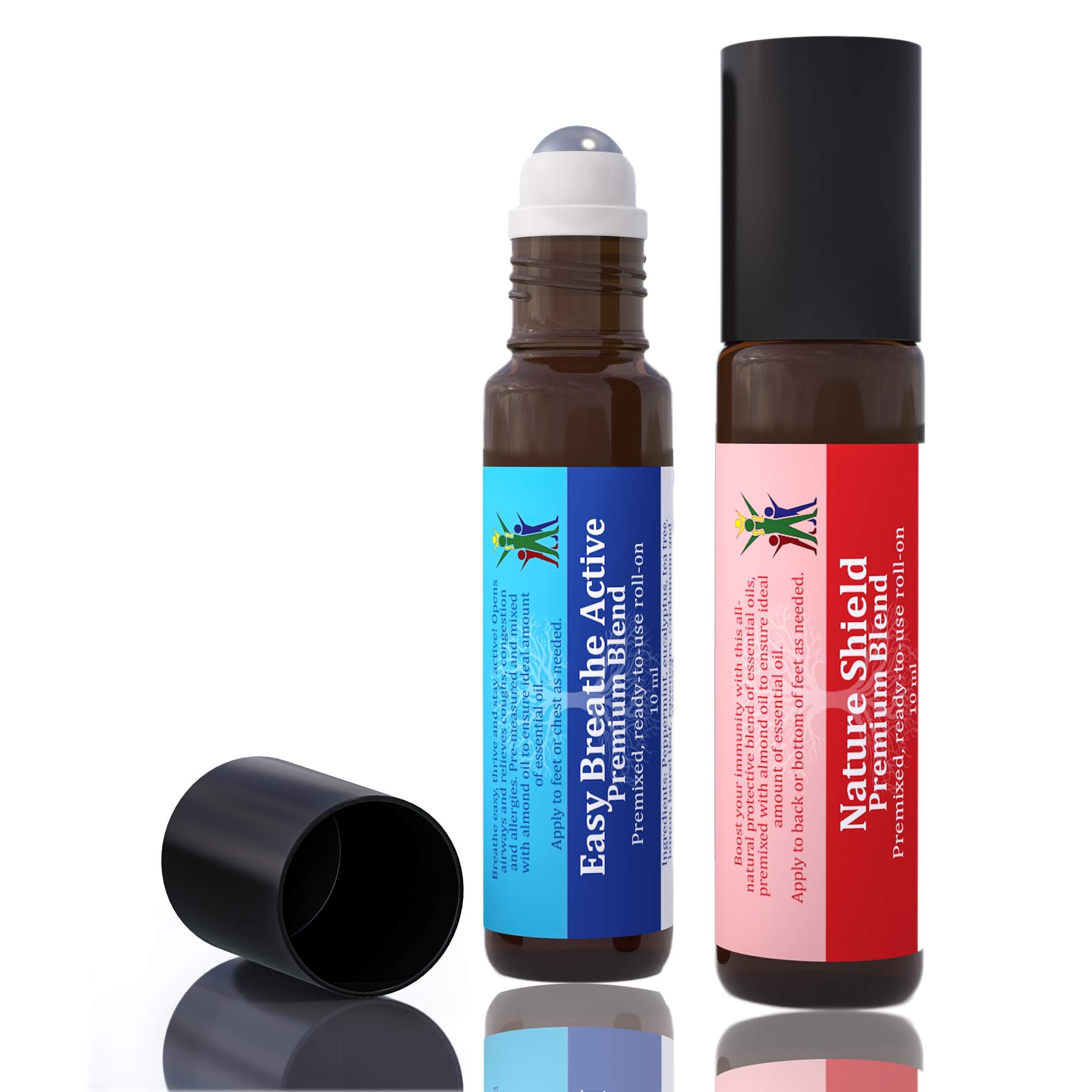 Essential Oil Blend in Nature Shield Adults Ready-to-Use, Immune-Boosting Essential Oil Blend, and Easy Breezy Active - Allergy Fighting, Decongesting, No Mess, Hassle-Free. by AROMATA