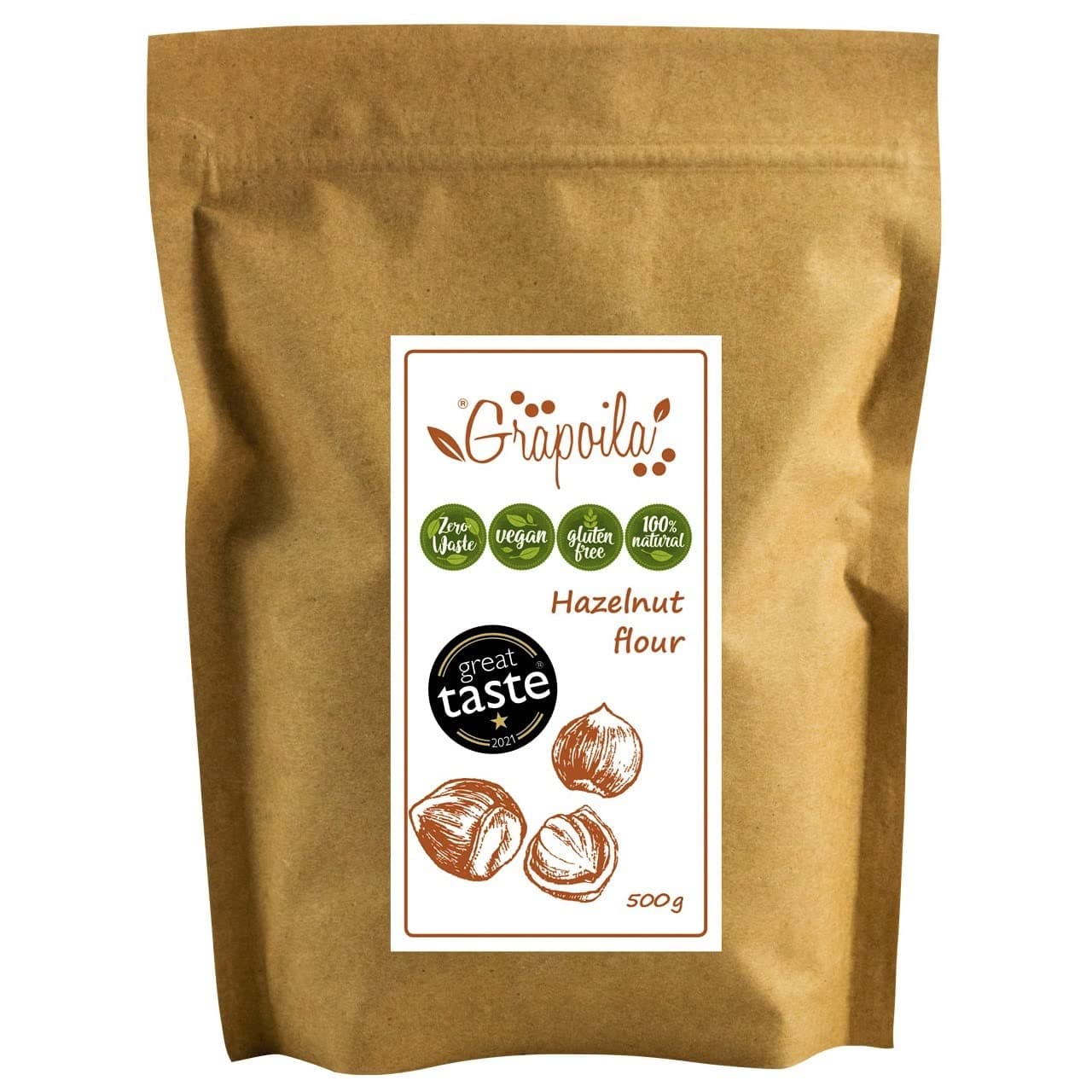 Ground Hazelnut Flour 500g - Raw & Vegan - Gluten Free Ingredient