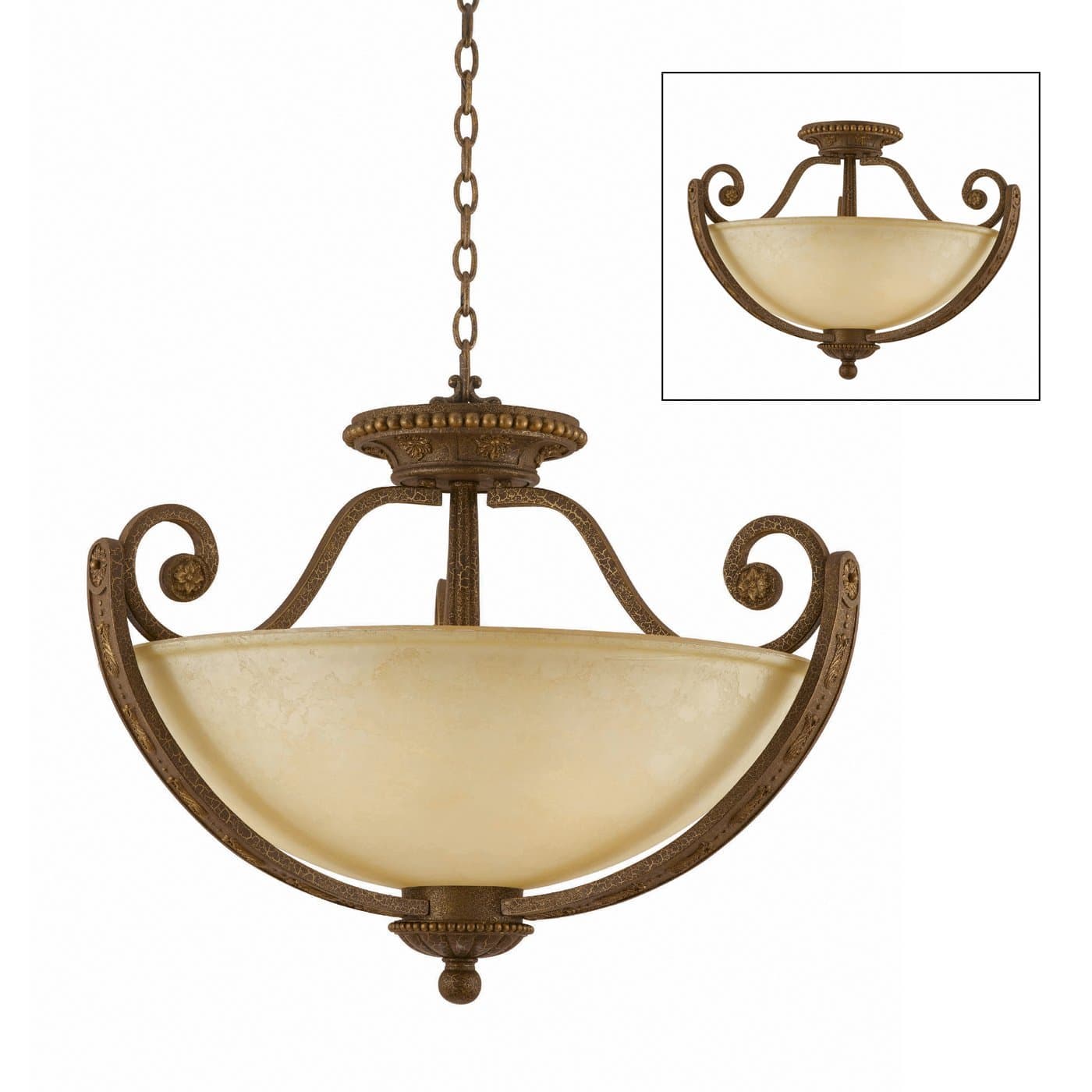 Triarch 31121-30 6 Light Ambassador Hang Convertible Semi Flush