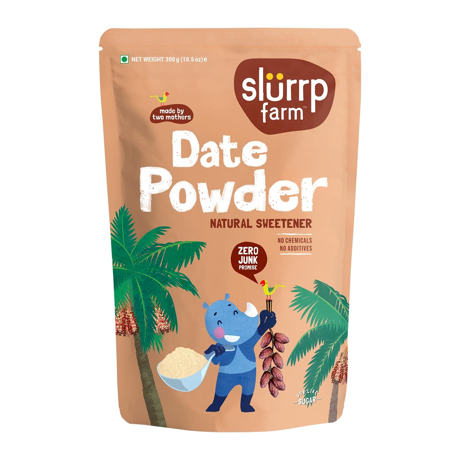 Slurrp Farm Seedless Arabian Date Powder | 100% Natural Sweetener | Healthy Substitute for Refined Sugar | Dates Powder for Little Ones | 10.58 Oz (300g)