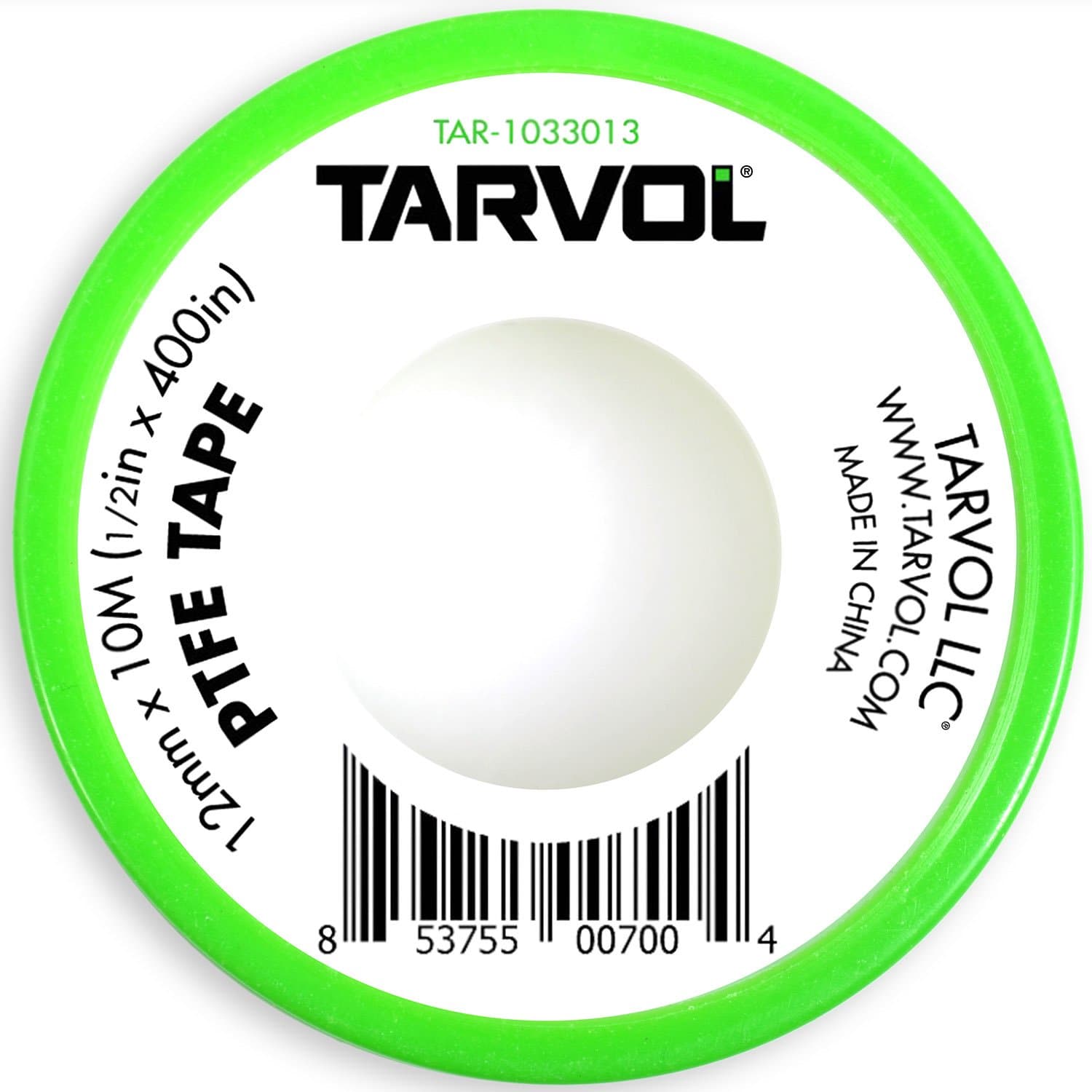 Industrial Strength PTFE Plumbers Tape (1/2" x 400" / 12mm x 10m) Teflon Thread Seal Tape - Resealable Case - Perfect Tape for Sealing Pipes & Threads, Plumbers, Contractors, and More!