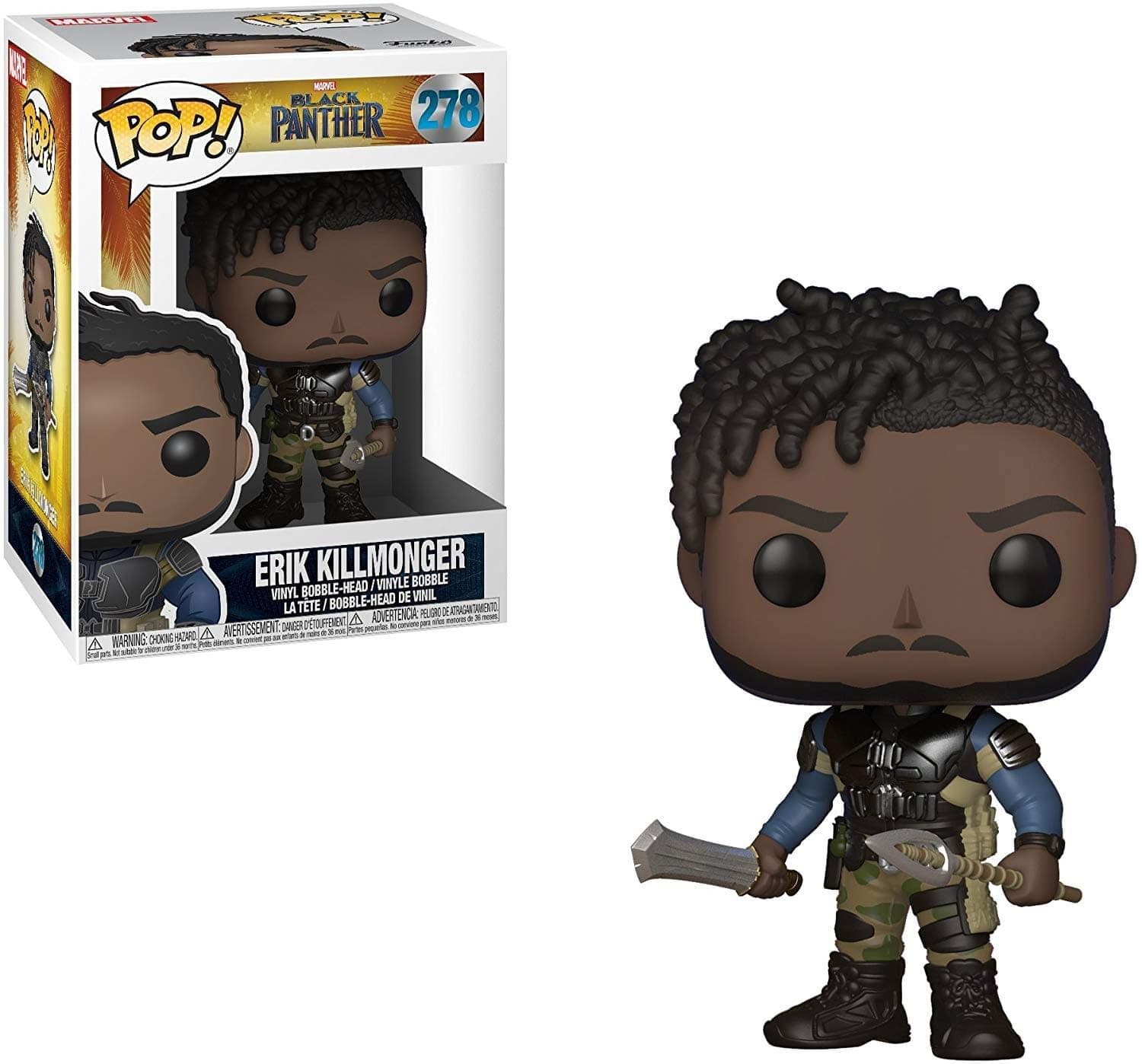 Pop! Marvel: Black Panther Movie- Erik Killmonger, Action Figure - 23350