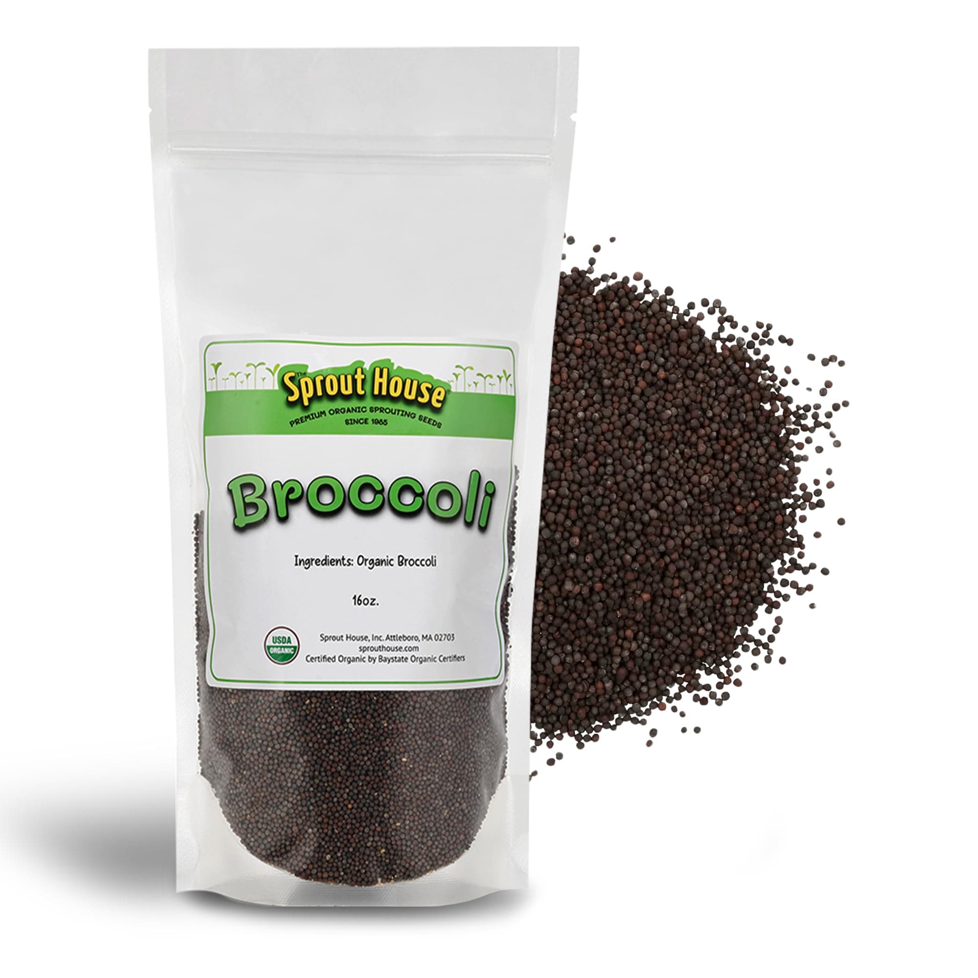 The Sprout House Certified Organic Non-gmo Sprouting Seeds Broccoli 1 Pound