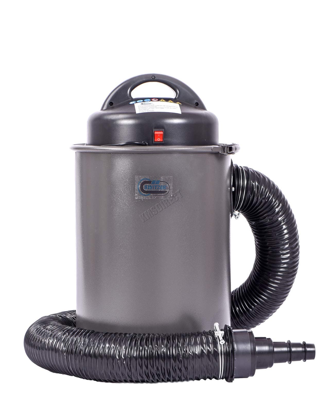 SwitZer Compact Dust Extractor Vacuum Cleaner Workshop Wood Chip Collector 50L 1200W Powerful Motor Bucket Shape SZ-DEV01 Grey