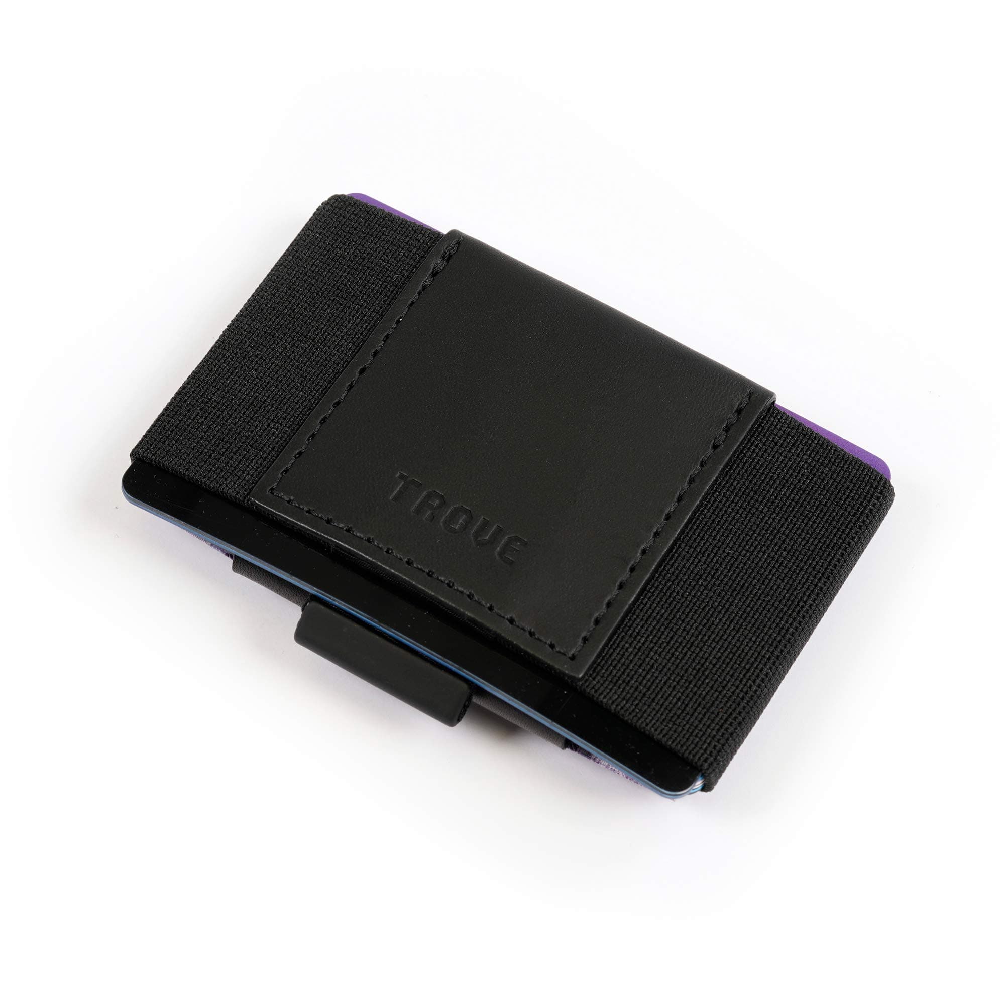 TROVE Swift: Black Slim Minimalist Leather Wallet and Card-case
