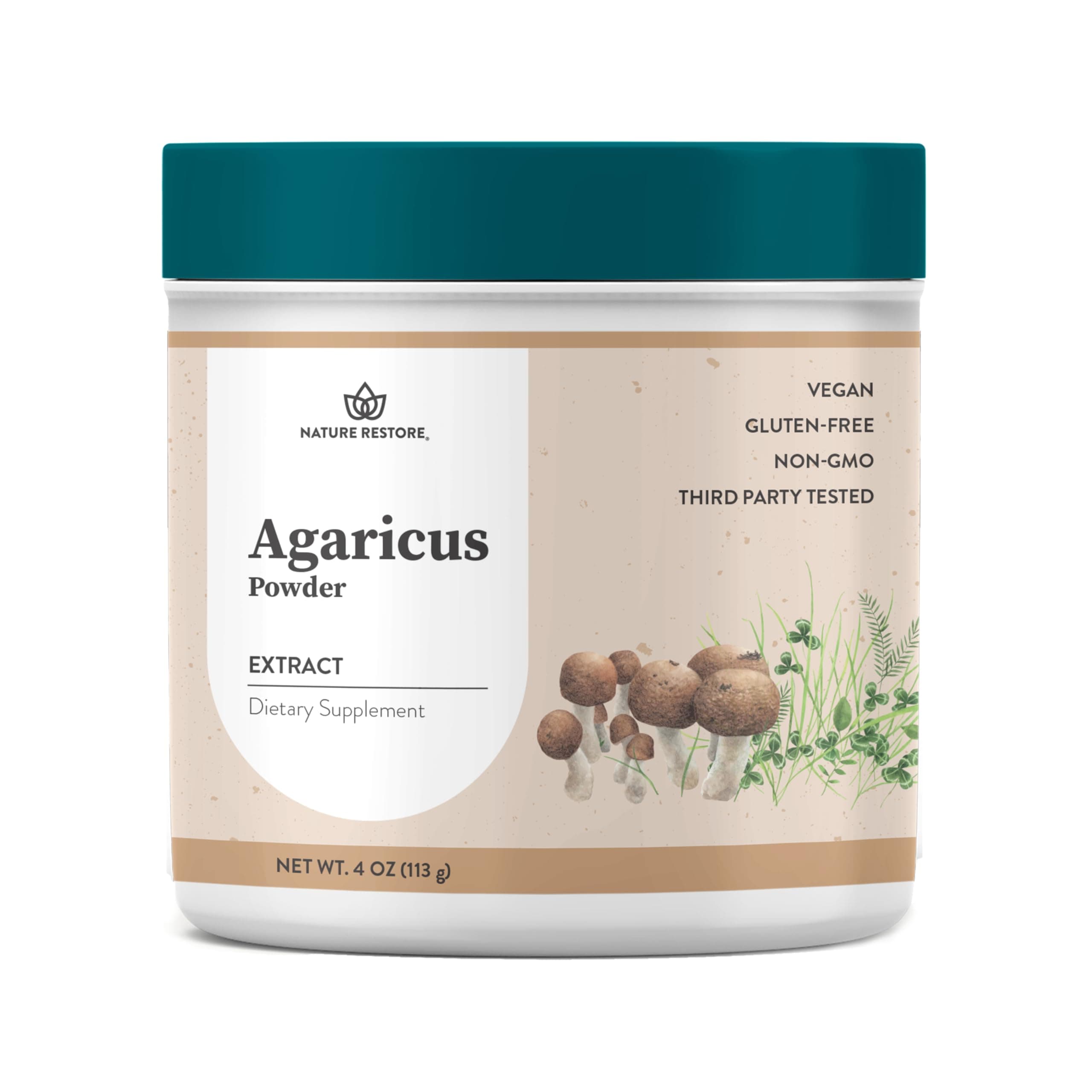 Agaricus Blazei Murill Extract Mushroom Powder, 4 Ounces, 40% Polysaccharides, Non GMO, Gluten Free