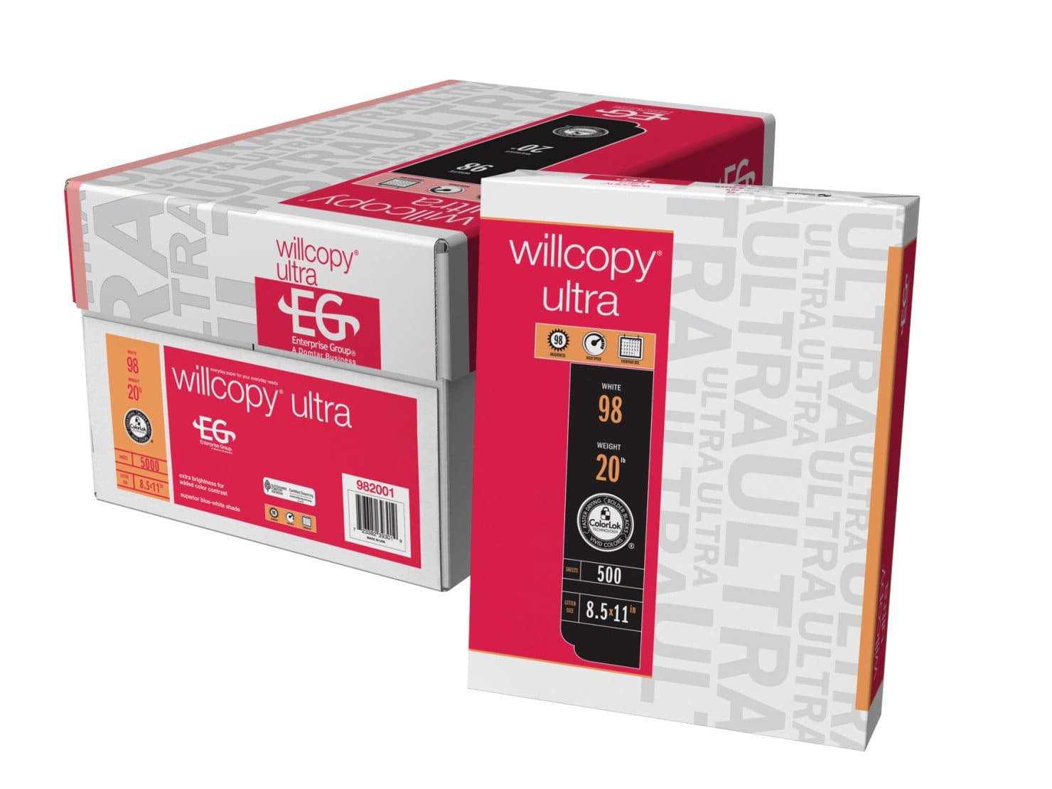 Willcopy Ultra Copy & Multipurpose Letter Paper -24 lbs. - 8.5 x 11 - 10 Reams