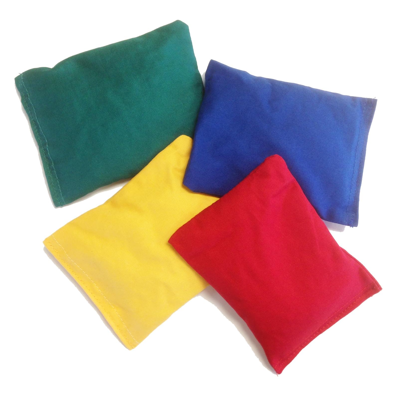 Tumble Tots Cotton Bean Bags (Set of 4) - For Childrens Tossing Games, PE, Sports, Throwing Skills