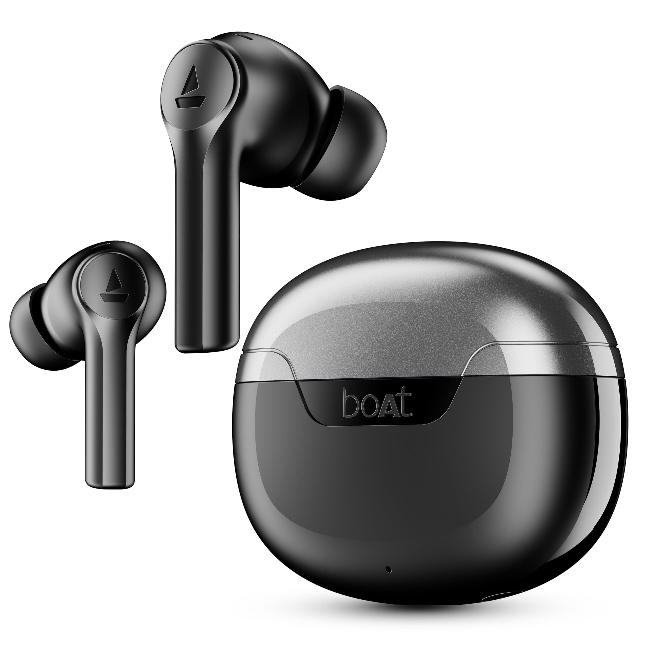Airdopes 300, Cinematic Spatial Audio, 50HRS Battery, 4Mic AI ENx, Fast Charge, App Support, Low Latency, IPX4, v5.3 Bluetooth Earbuds, TWS Ear Buds Wireless Earphones with mic (Gunmetal Black)