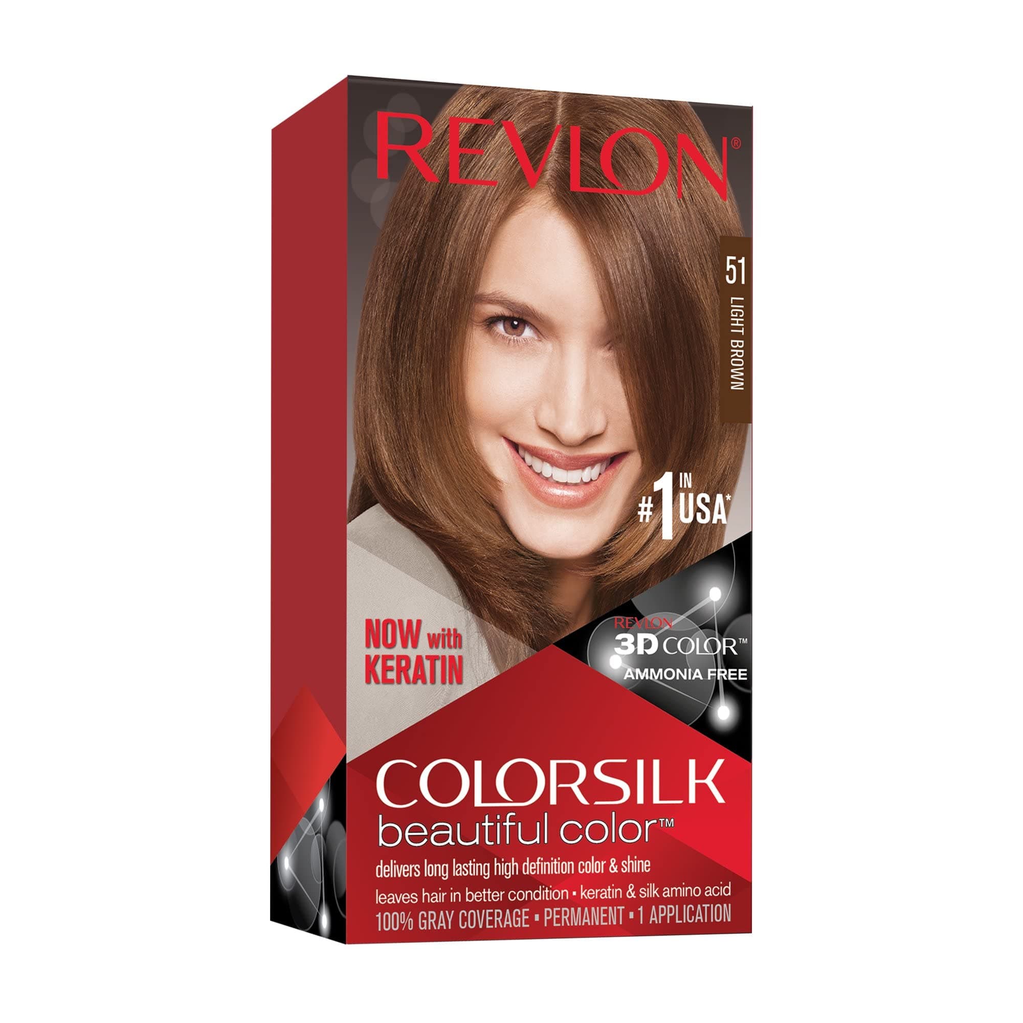 Colorsilk Permanent Hair Color - # 51 Light Brown