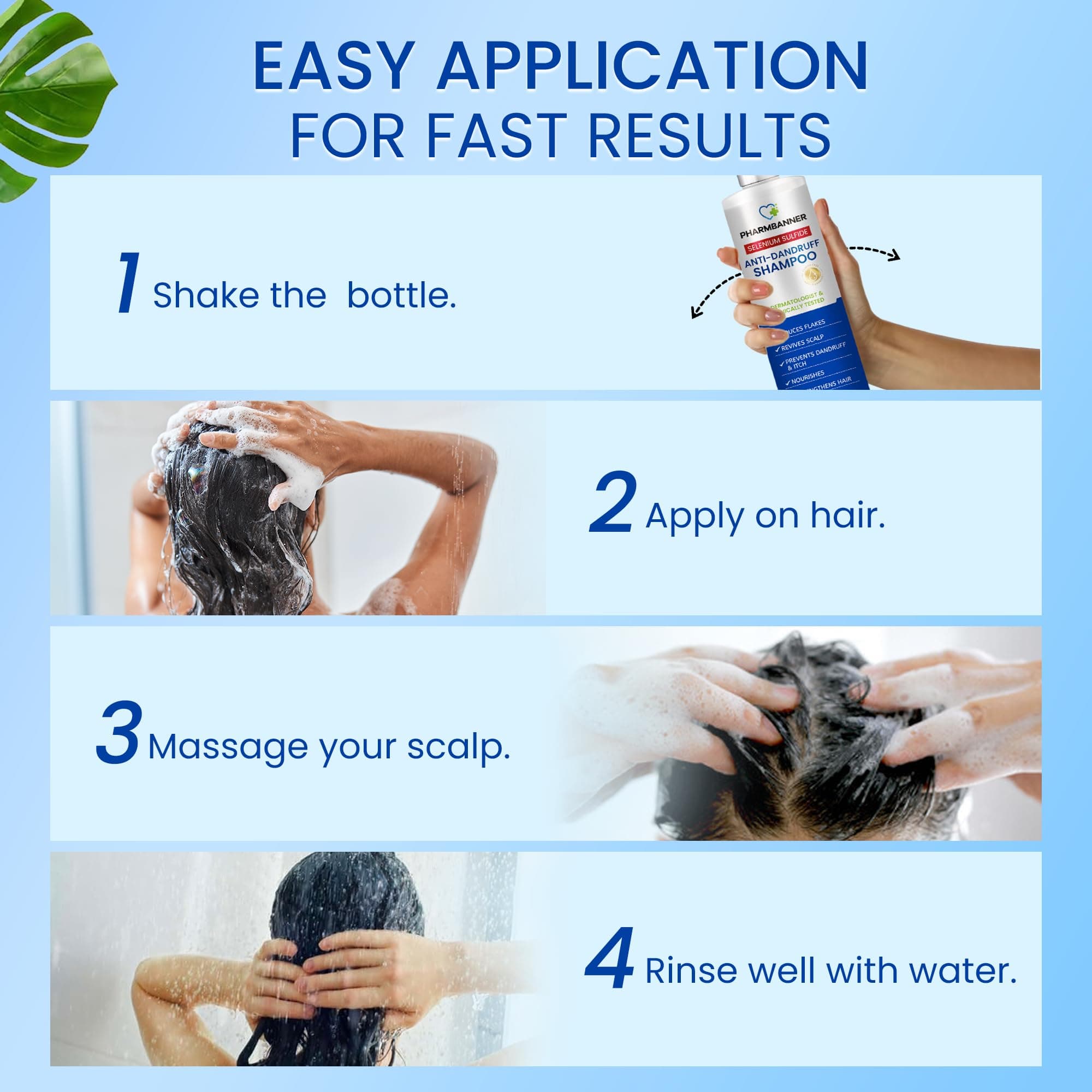 Anti-Dandruff Shampoo with Selenium Sulfide: For Flaky Scalp, Itching & Seborrheic Dermatitis Relief - Menthol & Lavender Oil - Moisturizing, Color Safe, Gentle for All Hair Types - 8.4oz