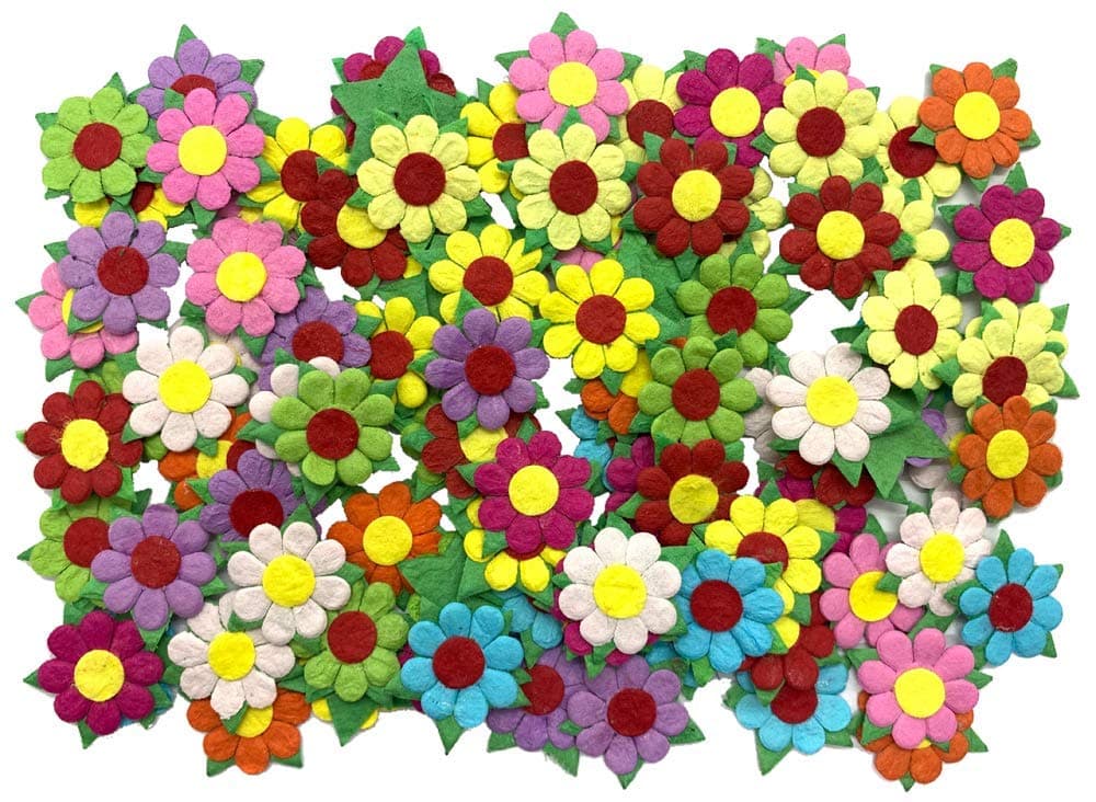 Mix Colors Flowers Mulberry Paper - 25mm Mix Color Paper Flowers 100 Pcs - Best for Scrapbooking and Creative Craft Projects Mini Paper Flowers Mulberry Paper Flowers