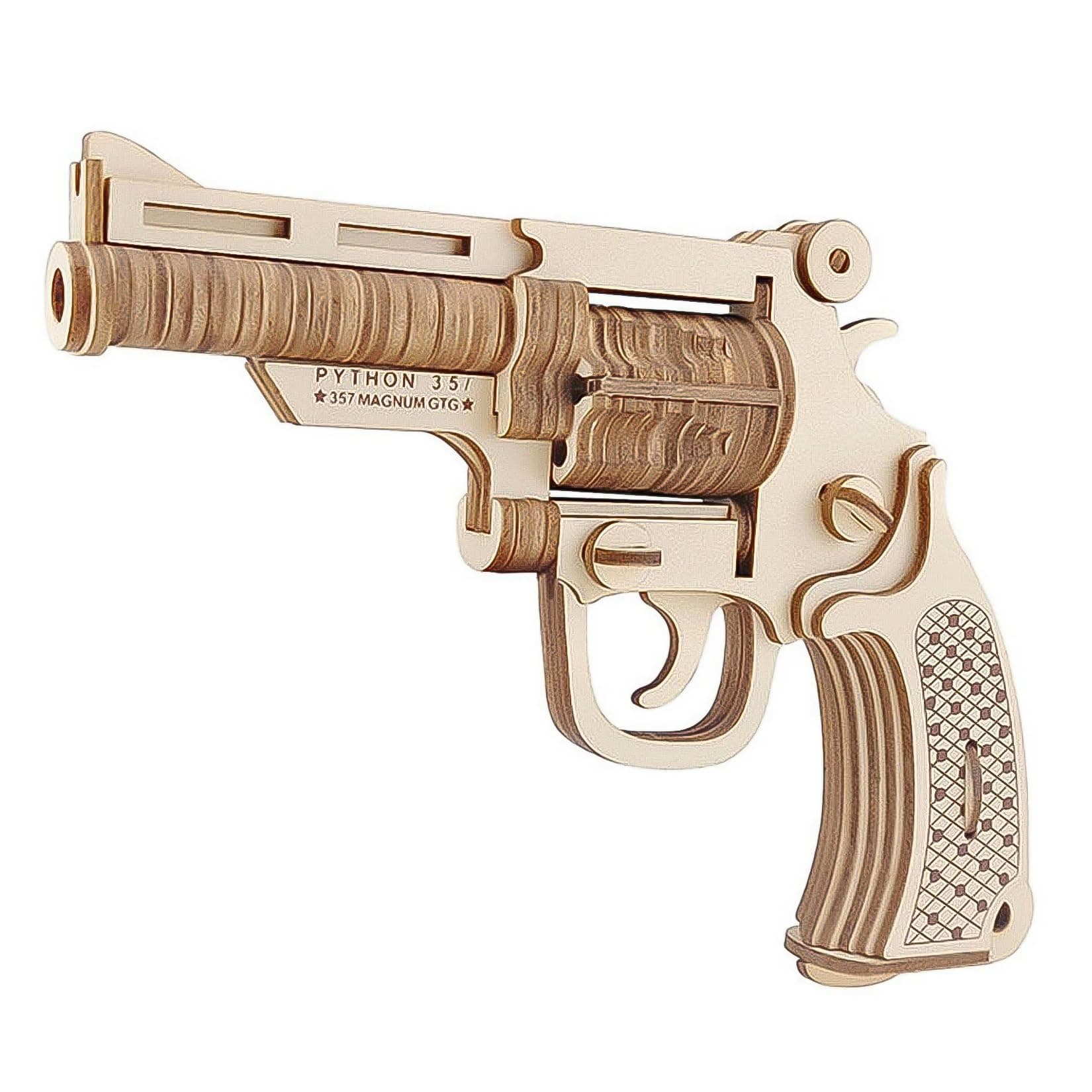 3D Wooden Puzzle, DIY Revolver Gun Model Toys Jigsaw Brain Teaser Gift for Kids,Teens and Adults by GreenLF