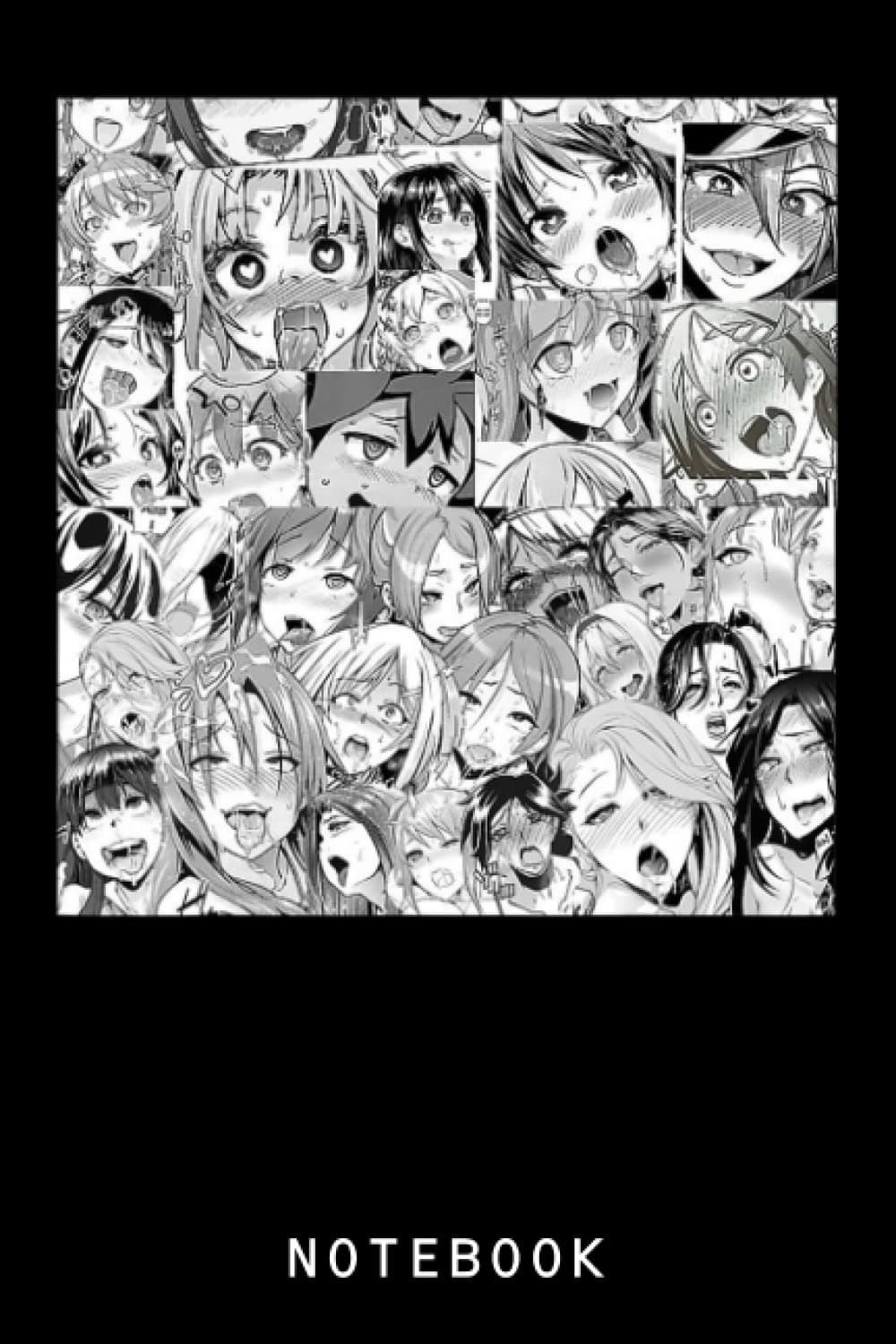 Ahegao Otaku Anime Dripping Drooling Anime Weeb Love: Lined 6x9 120 Pages College Ruled Notebook | Cute Anime Girl Notepad Diary or Journal | Gift for All Anime Lovers