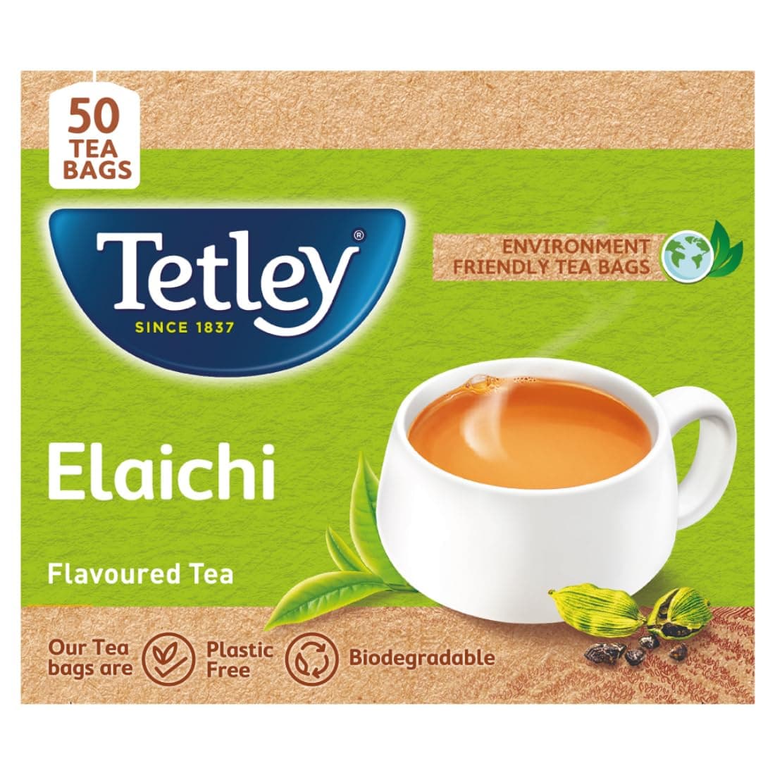 Tetley | Elaichi Flavoured Chai | Black Tea | 50 Tea Bags